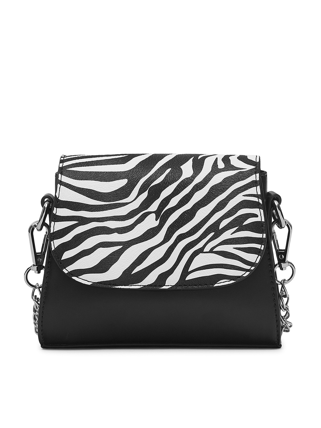 

MIRAGGIO Women Animal Printed Mini Sling Bag, Black