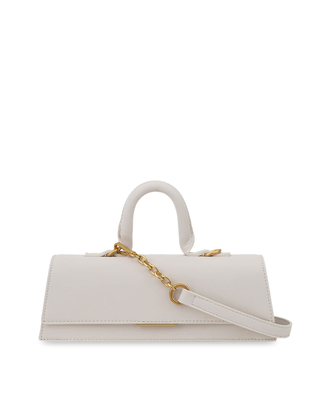 

MIRAGGIO Structured Handheld Bag, White