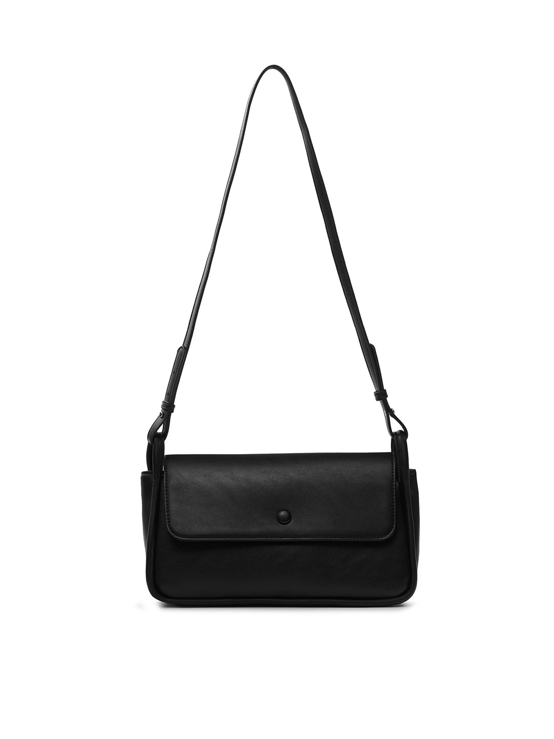 

MIRAGGIO Textured Structured Sling Bag, Black