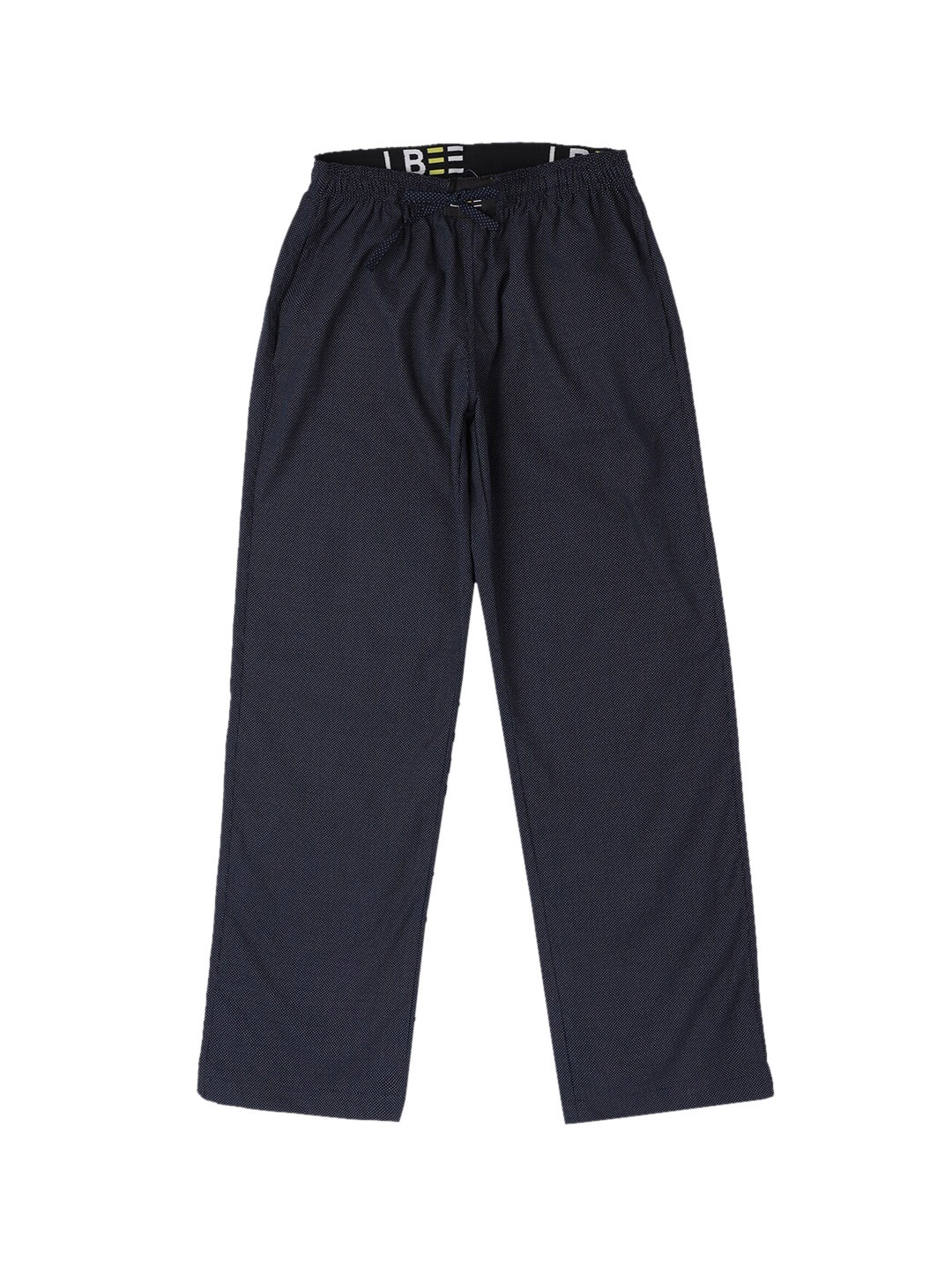 

LBEE Boys Printed Straight Cotton Lounge Pants, Navy blue