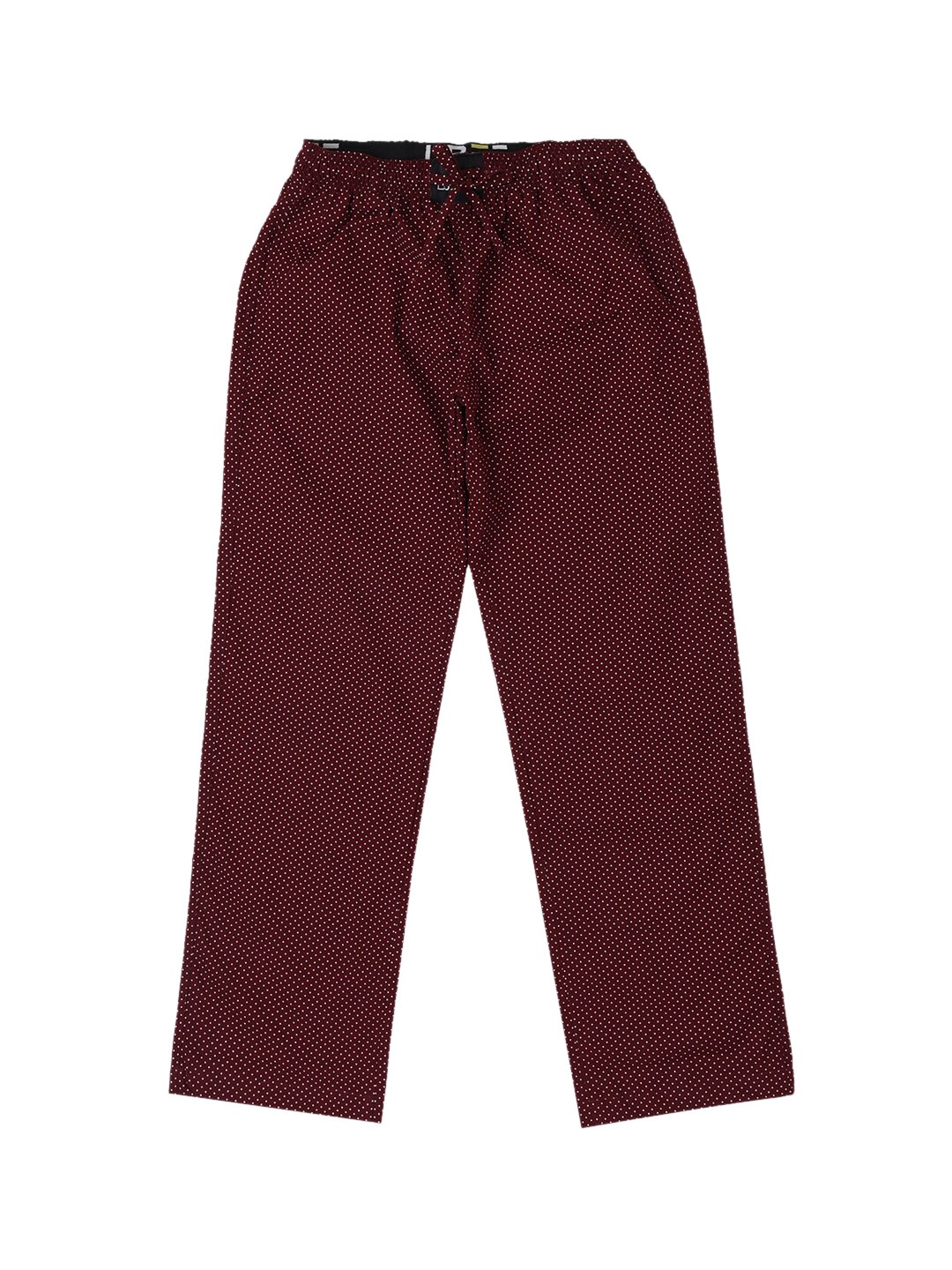 

LBEE Boys Printed Straight Pure Cotton Lounge Pants, Maroon