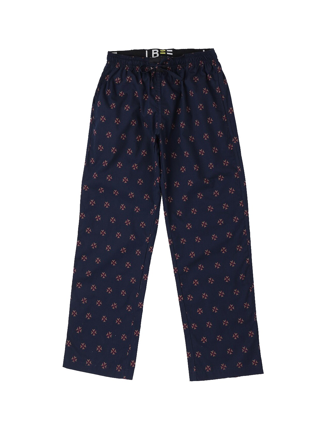 

LBEE Boys Printed Straight Cotton Lounge Pants, Navy blue