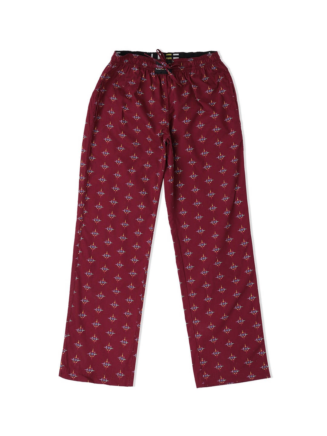 

LBEE Boys Printed Straight Cotton Lounge Pants, Red