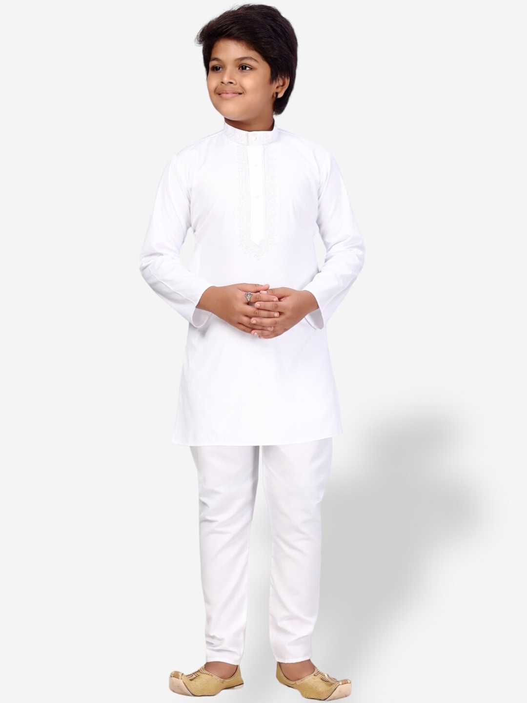 

Aarika Boys Pure Cotton Kurta With Pyjamas, White
