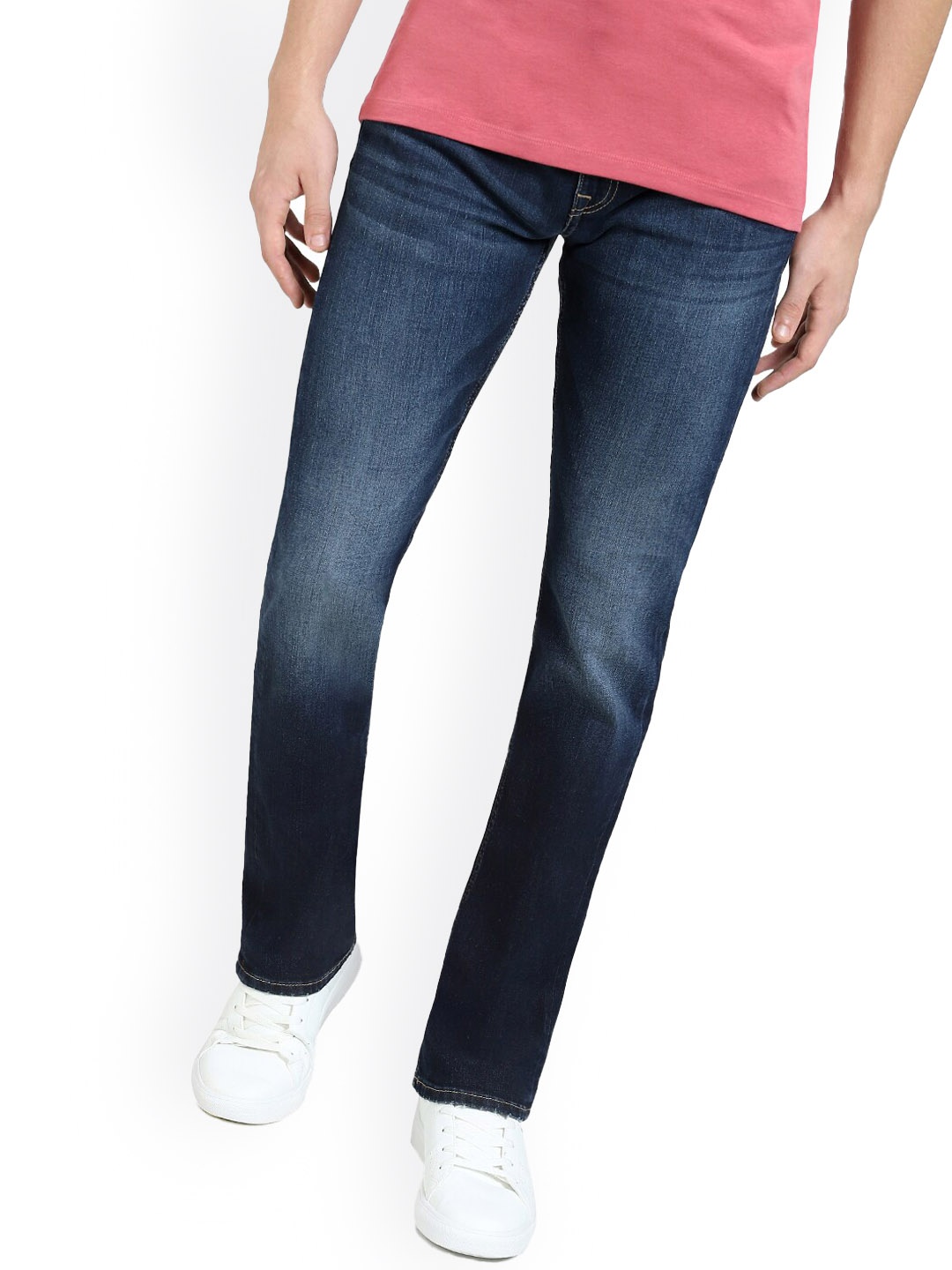 

Jack & Jones Men Regular Fit Clean Look Light Fade Cotton Jeans, Blue