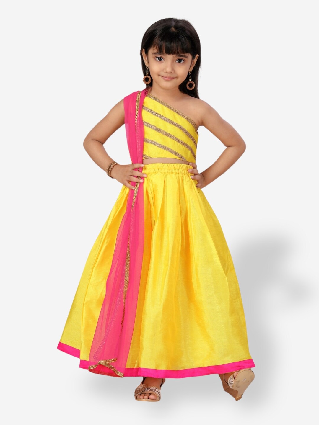 

Aarika Girls Ready to Wear Lehenga & Blouse With Dupatta, Yellow