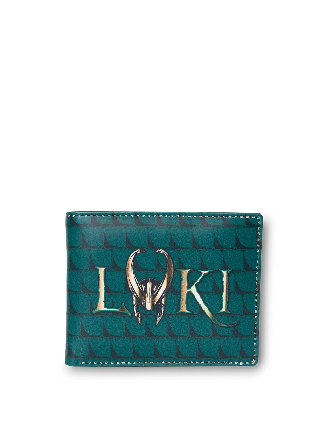 

Kara Superhero Printed PU Two Fold Wallet, Green