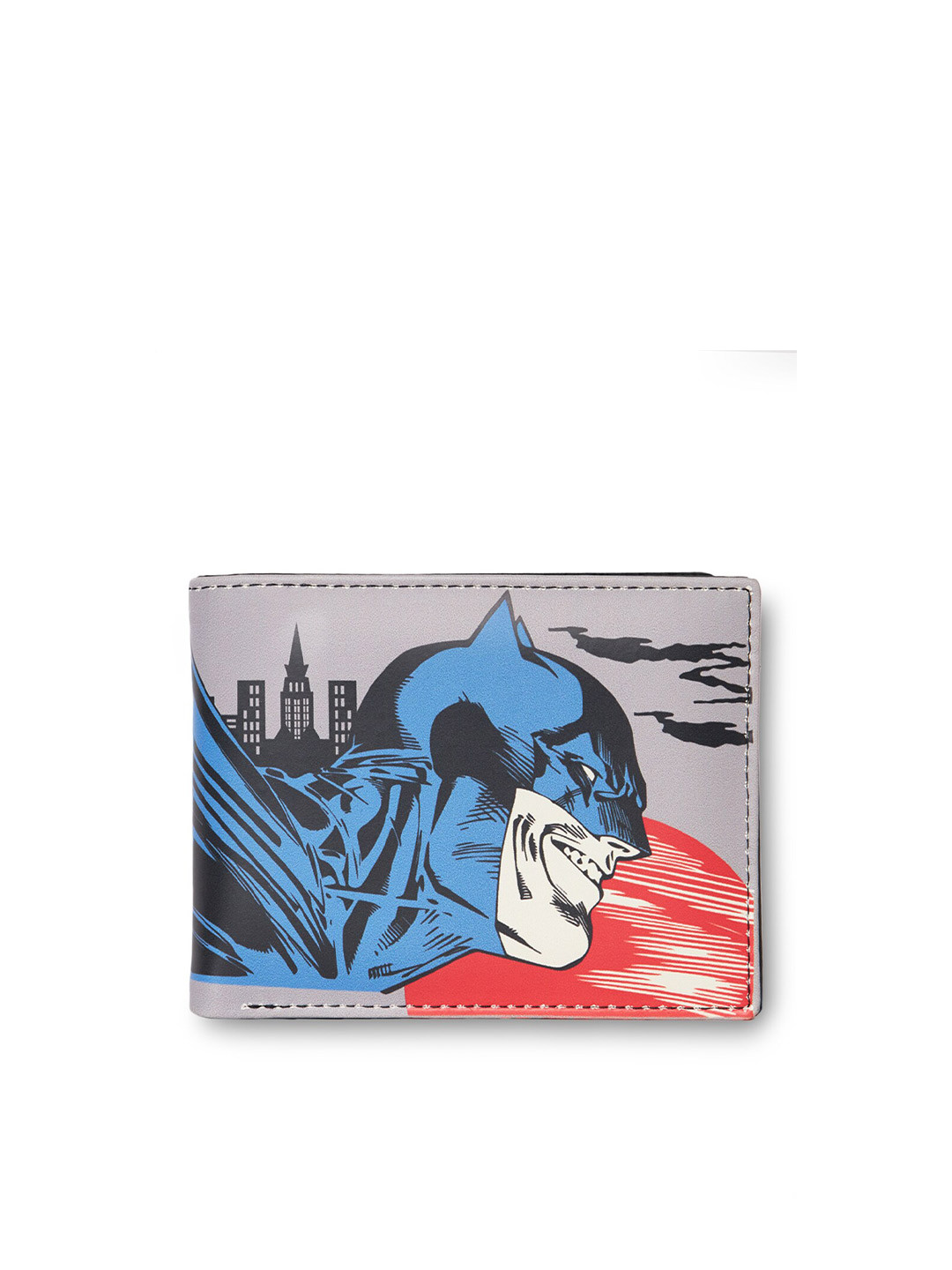 

Kara Superhero Printed Two Fold Wallet, Grey