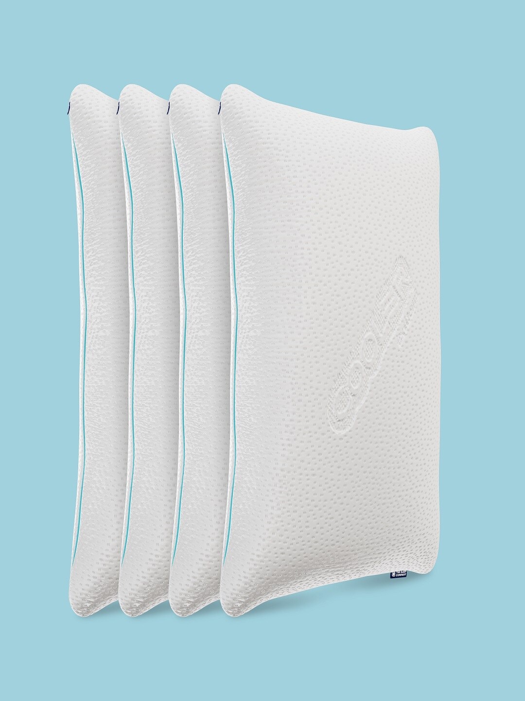 

THE SLEEP COMPANY 4 Pcs White Rectangular Cotton Sleeping Pillow