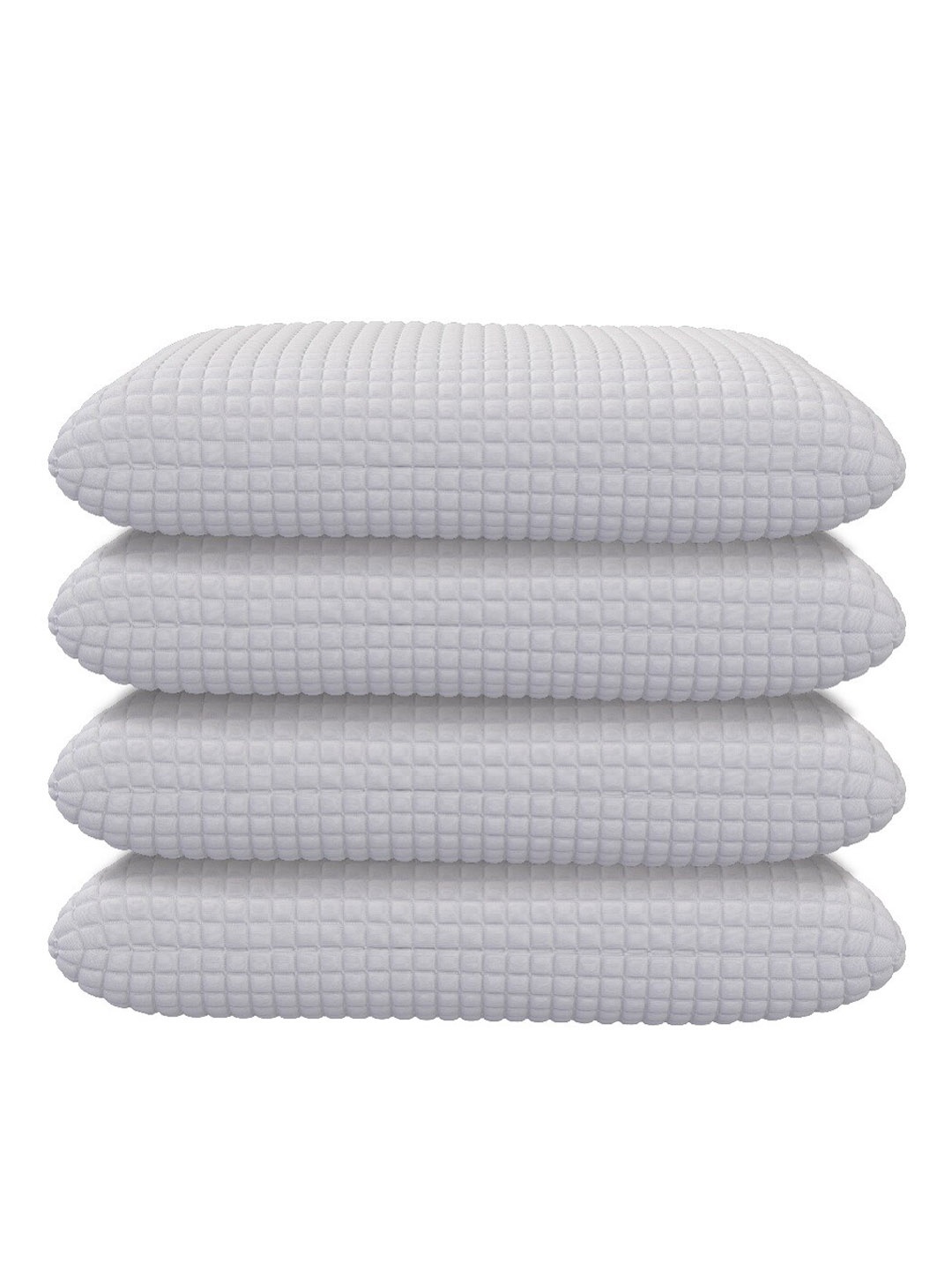

THE SLEEP COMPANY 4 Pcs White Quilted 360 Air ventilation Sleep Pillows