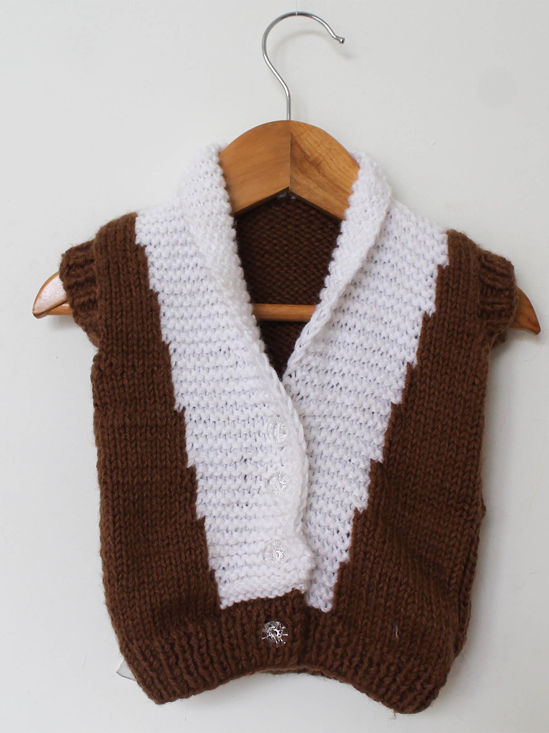 

Woonie Kids Cable Knit Acrylic Cardigan, Brown