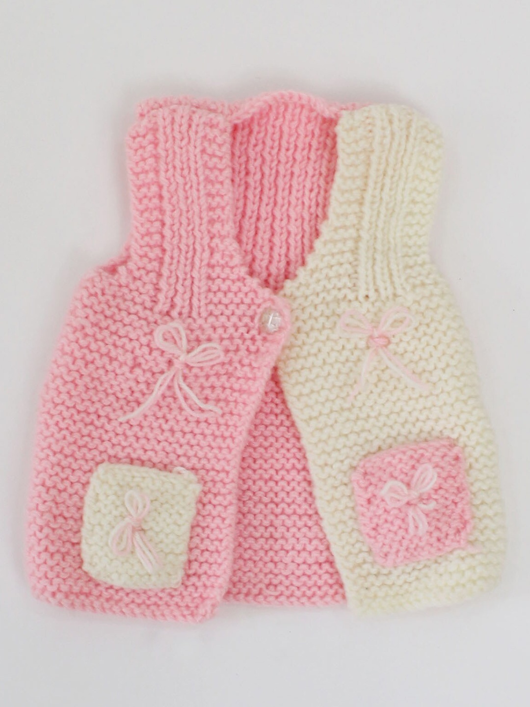 

Woonie Unisex Kids Cable Knit Acrylic Sweater Vest, Pink