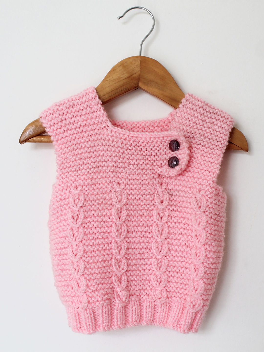 

Woonie Infants Cable Knit Acrylic Sweater Vest, Pink