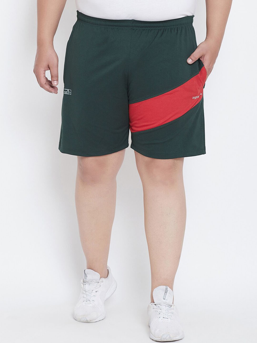 

bigbanana Men Plus Size Mid-Rise Training & Gym Rapid-Dry Shorts, Teal