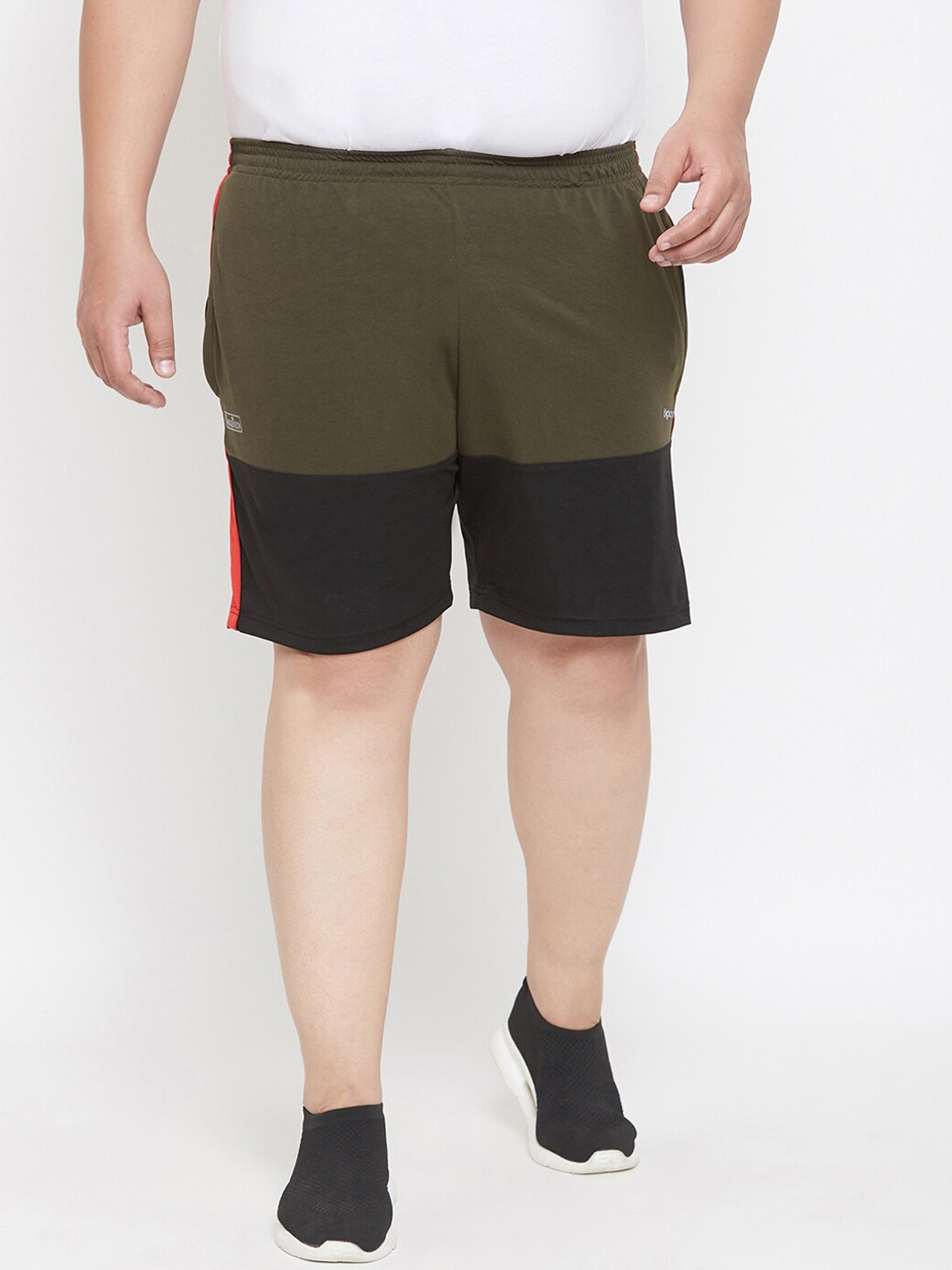 

bigbanana Men Plus Size Mid-Rise Training & Gym Rapid-Dry Shorts, Olive