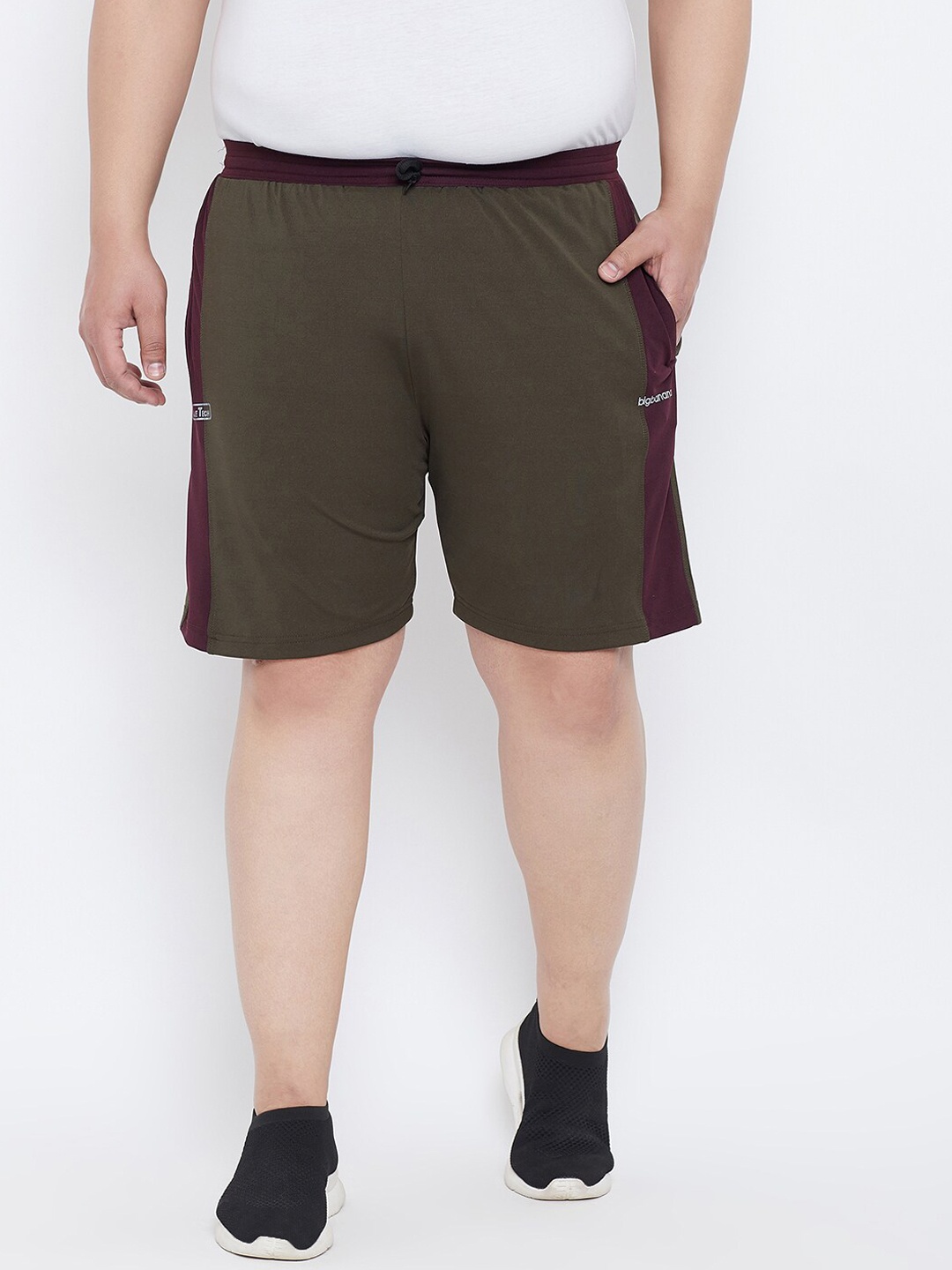 

bigbanana Men Plus Size Rapid-Dry Sports Shorts, Olive