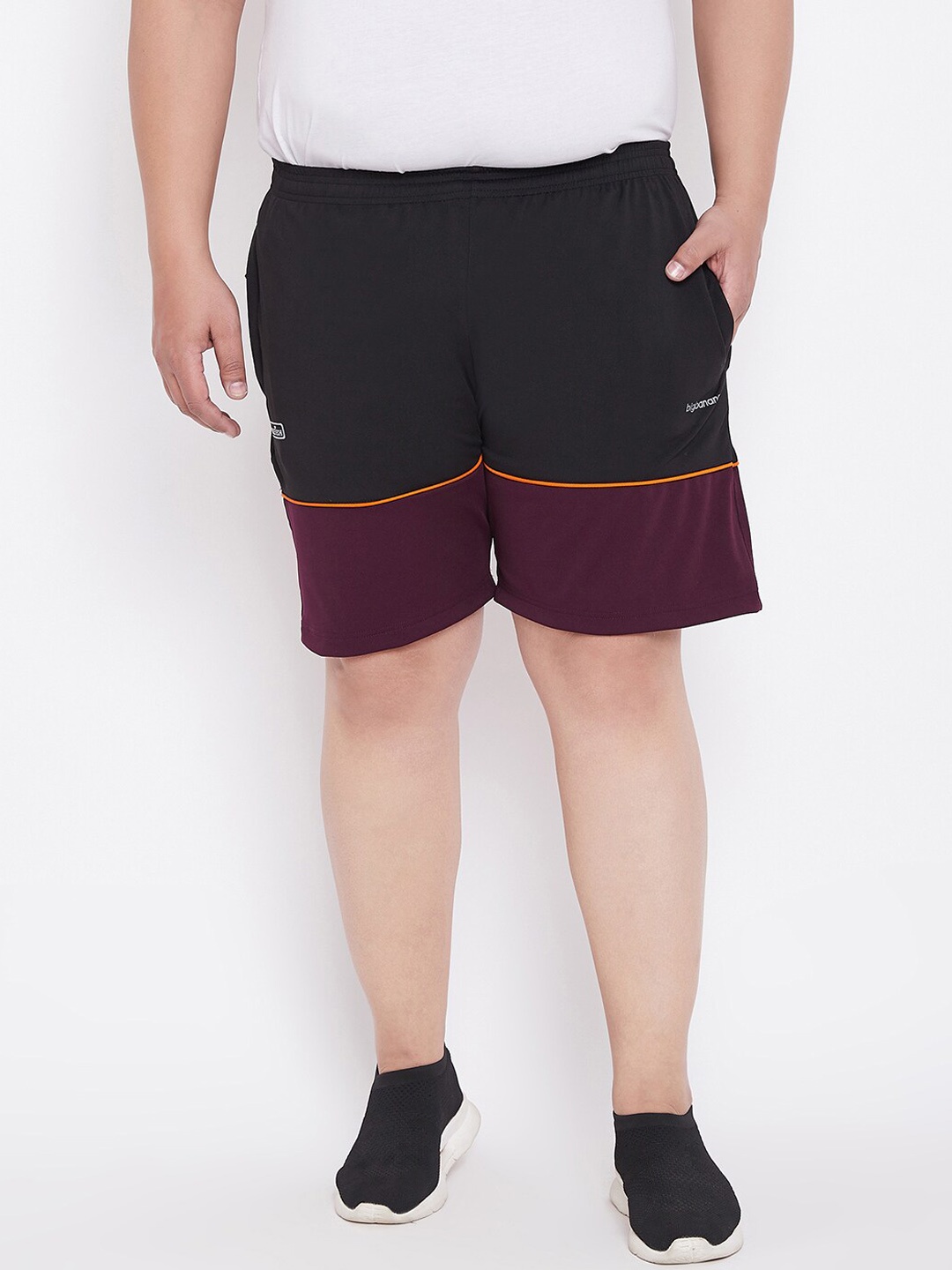 

bigbanana Men Plus Size Rapid-Dry Sports Shorts, Black