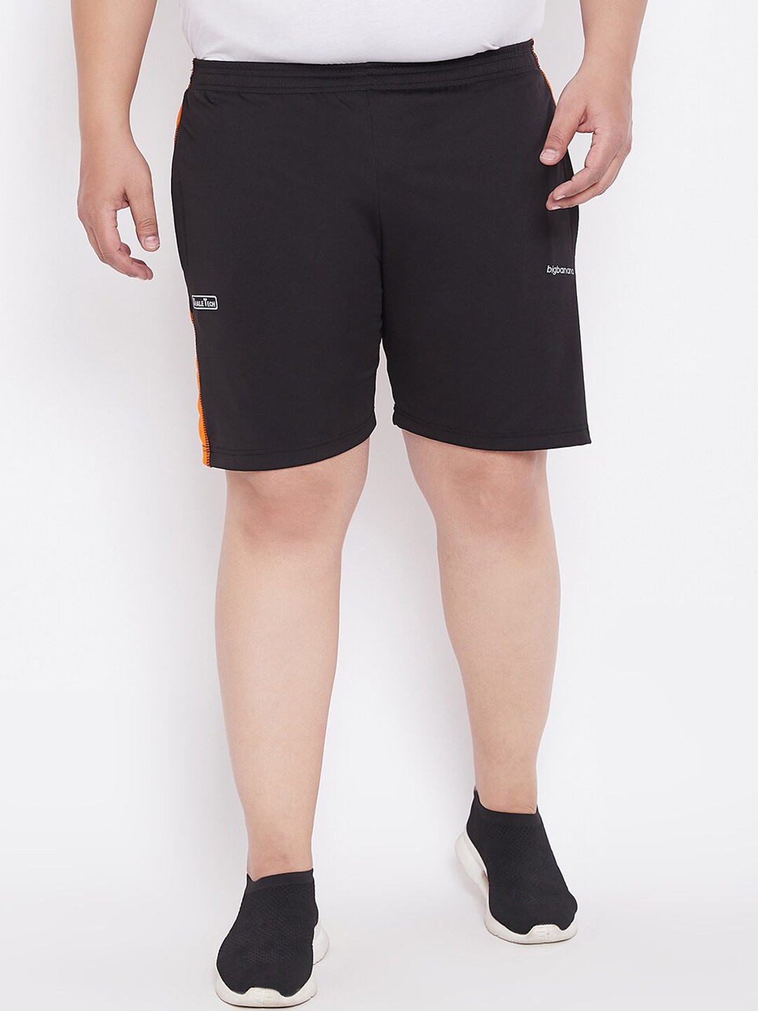 

bigbanana Men Plus Size Rapid-Dry Sports Shorts, Black
