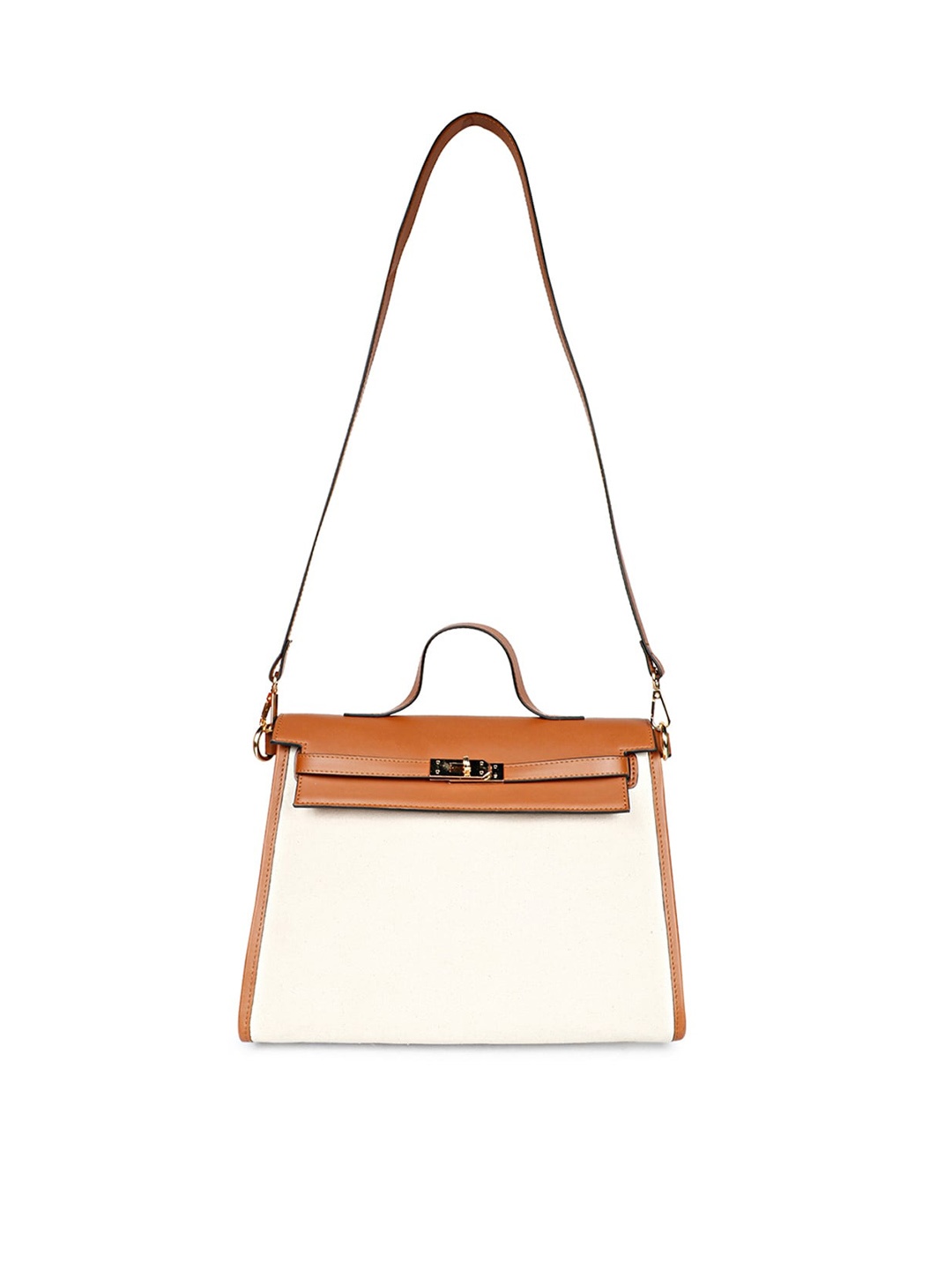 

Saint G Colourblocked Regular Structured Handheld, Off white