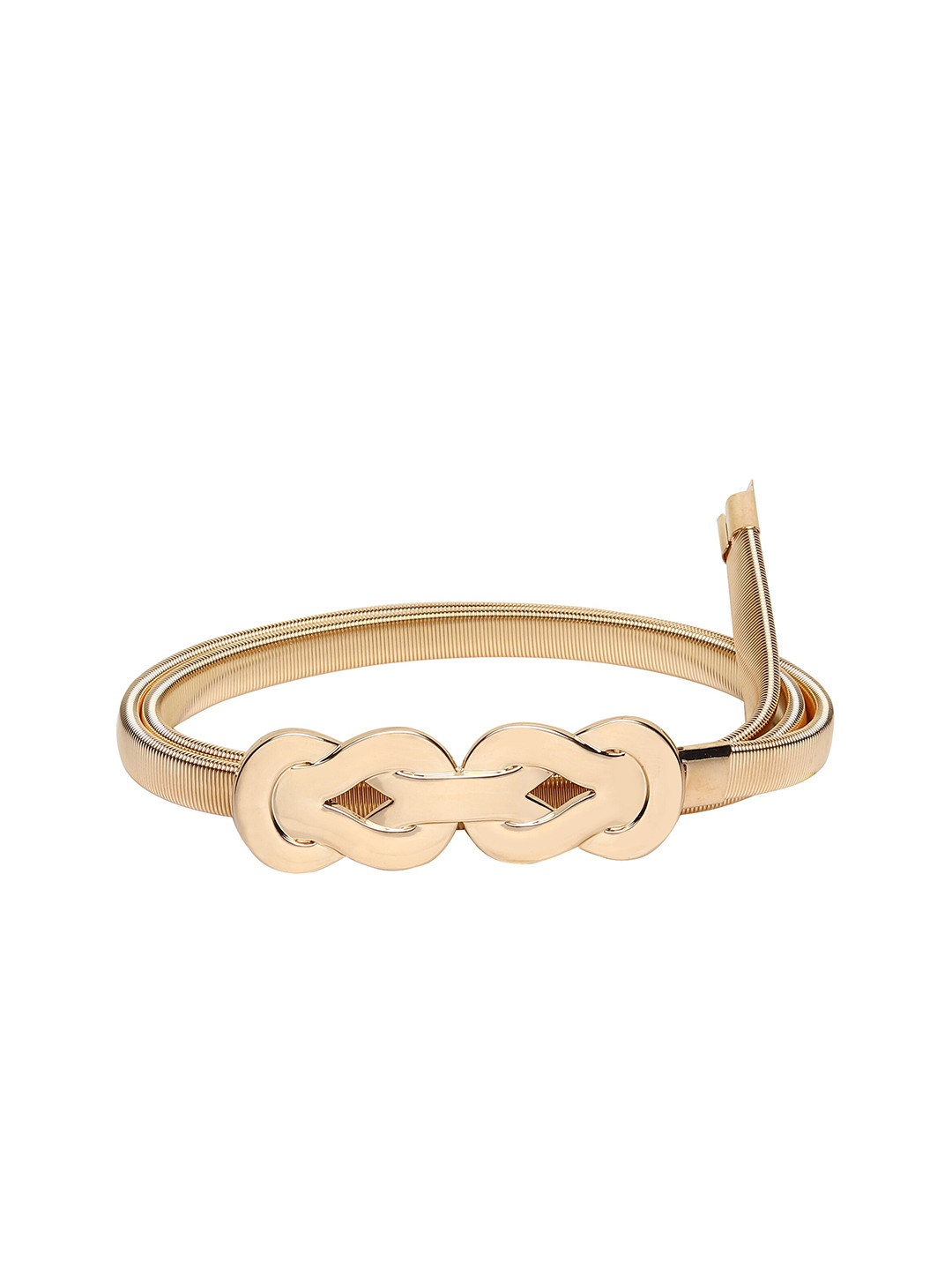 

ZORO Women Slim Metal Stretchable Belt, Gold
