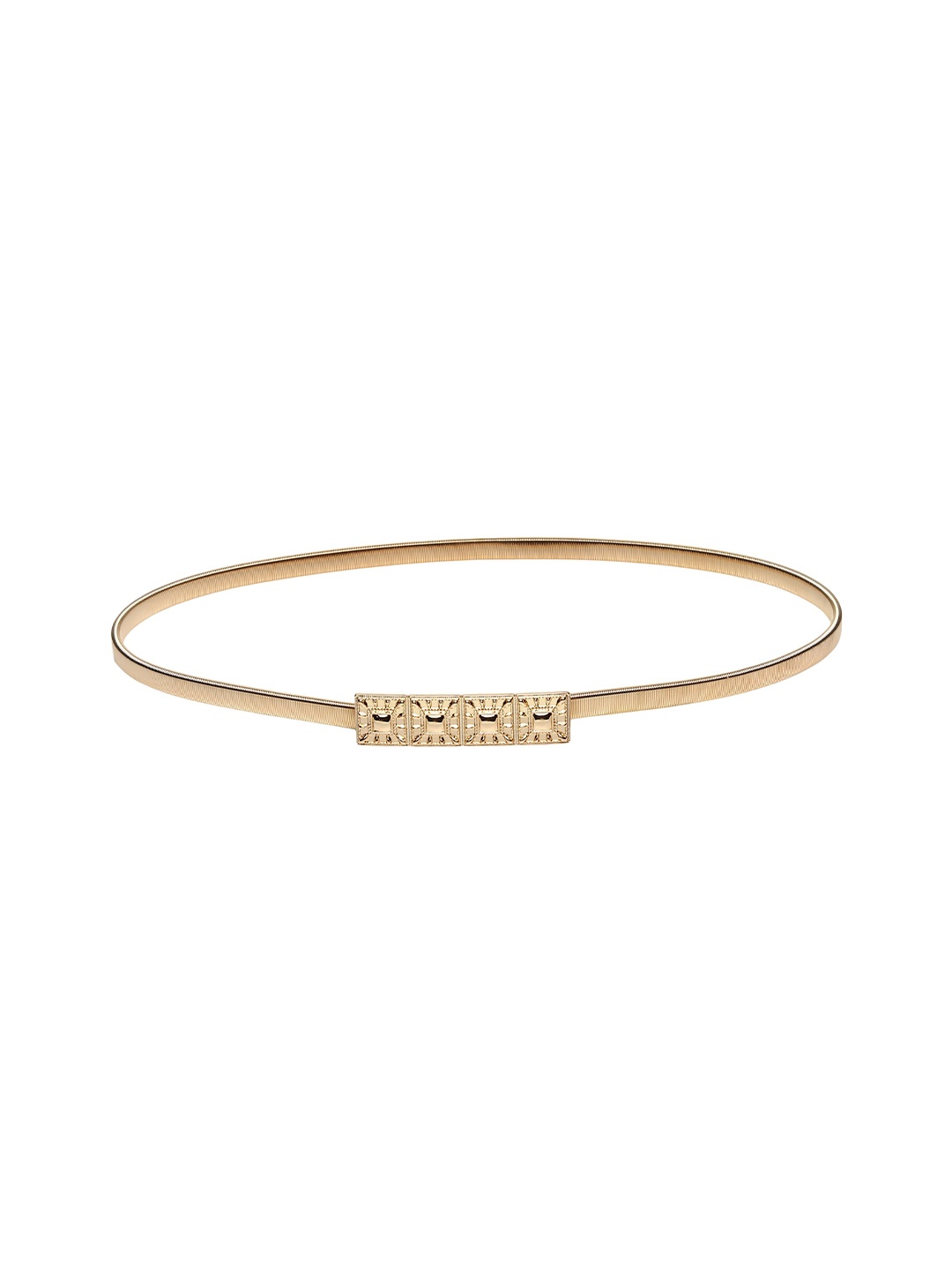 

ZORO Women Stretchable Interlock Slim Belt, Gold