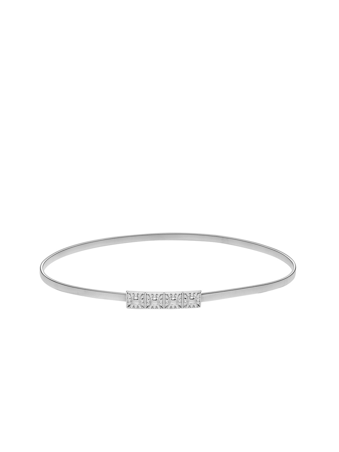 

ZORO Women Stretchable Interlock Slim Belt, White
