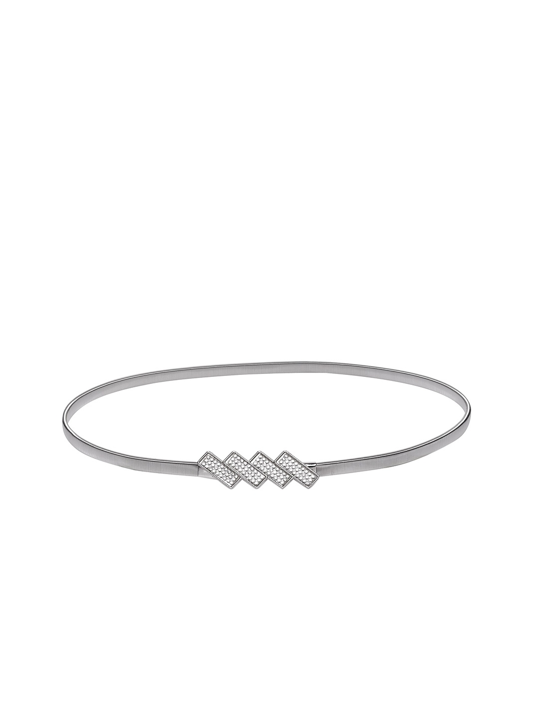 

ZORO Women Stretchable Interlock Slim Belt, White