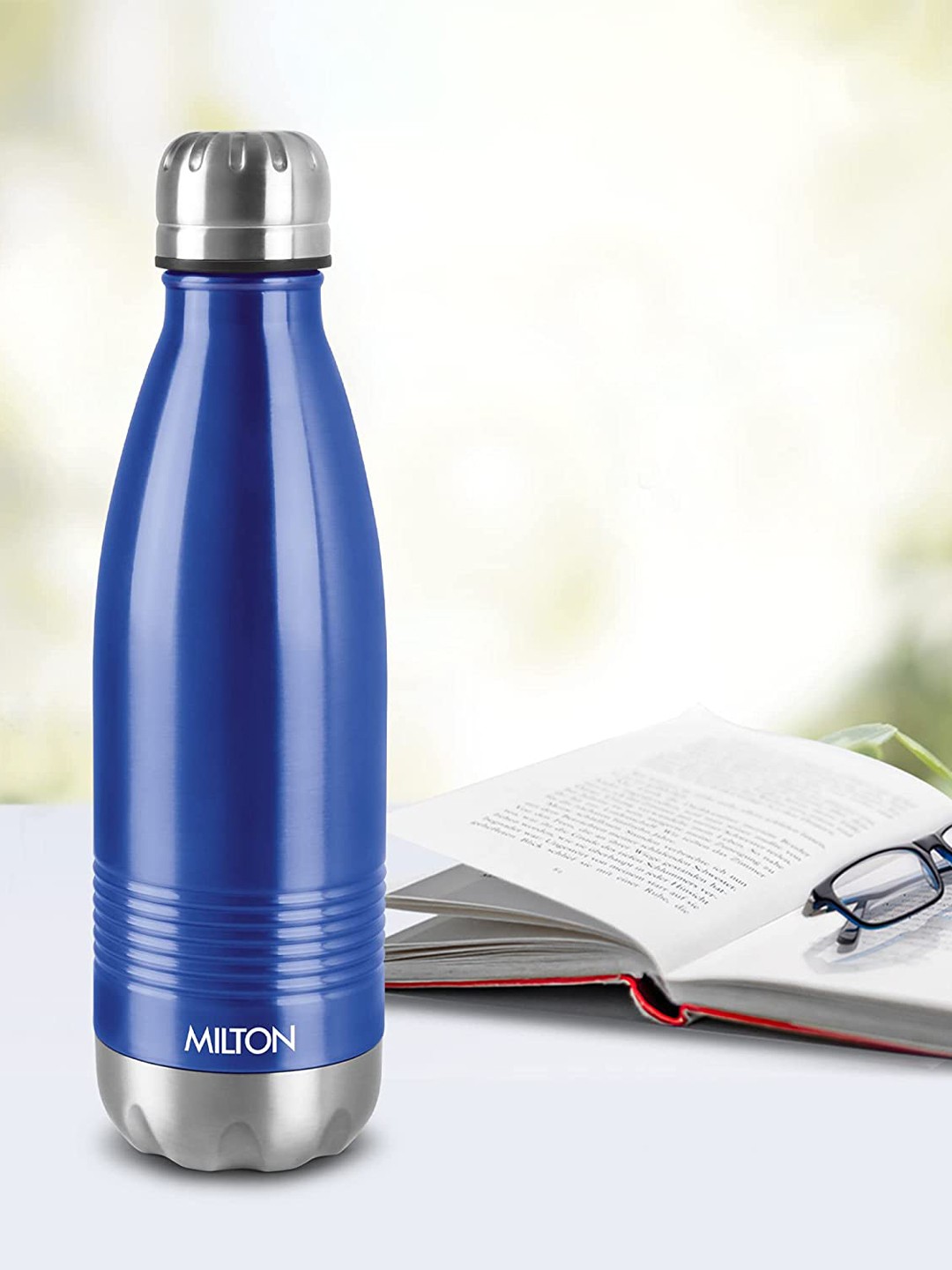 

Milton Duo DLX 350 Blue Thermosteel 24 Hours Hot and Cold Water Bottle 350 ml