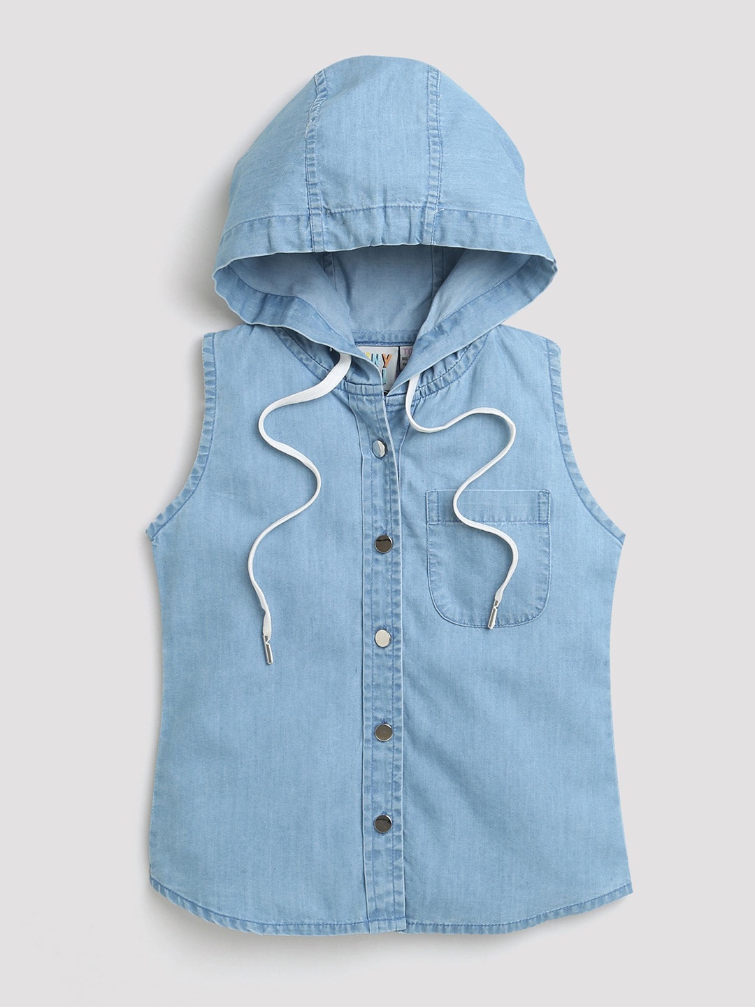 

Tiny Girl Girls Hooded Shirt Style Top, Blue