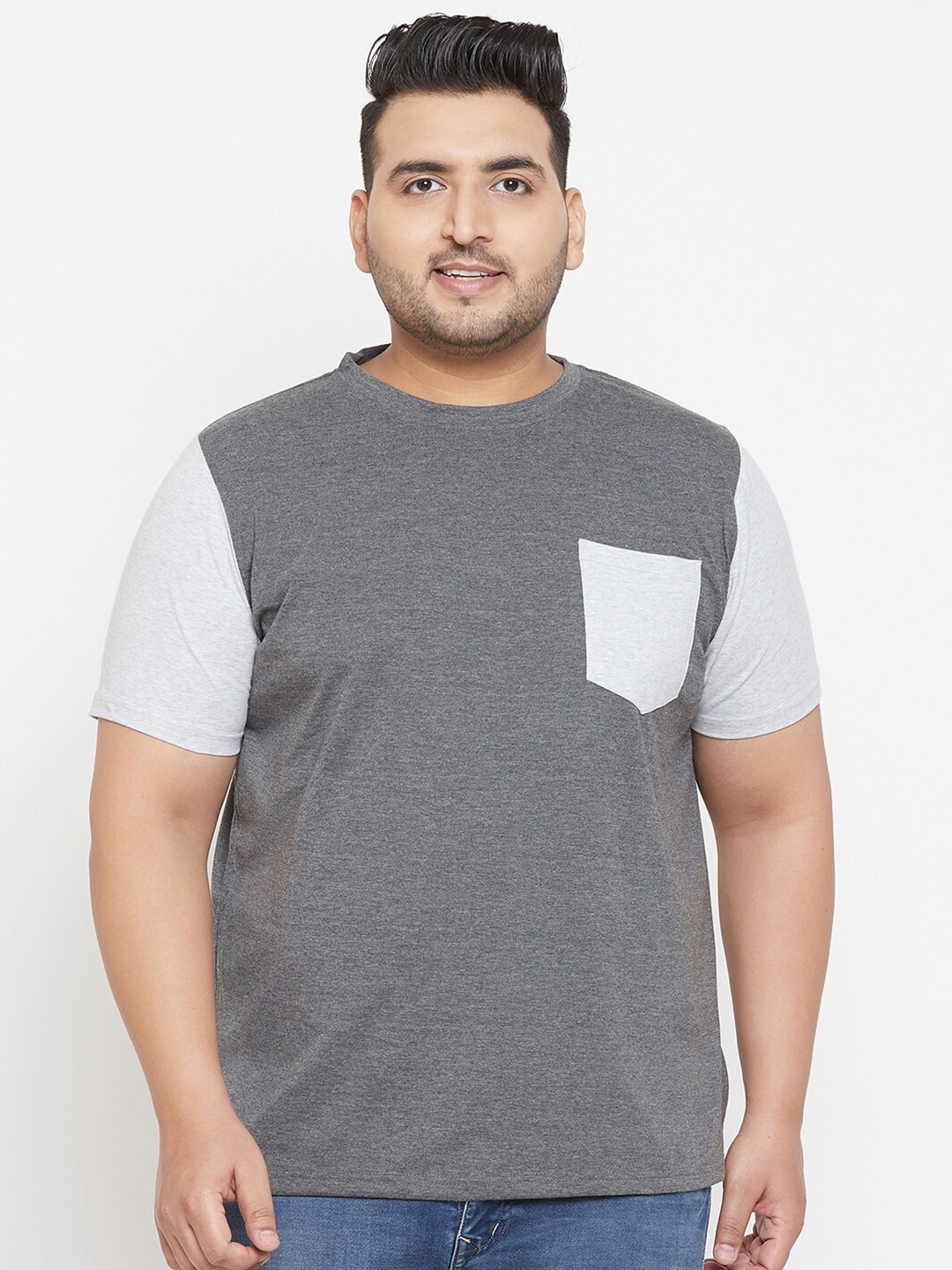 

bigbanana Plus Size Bio Finish T-shirt, Grey