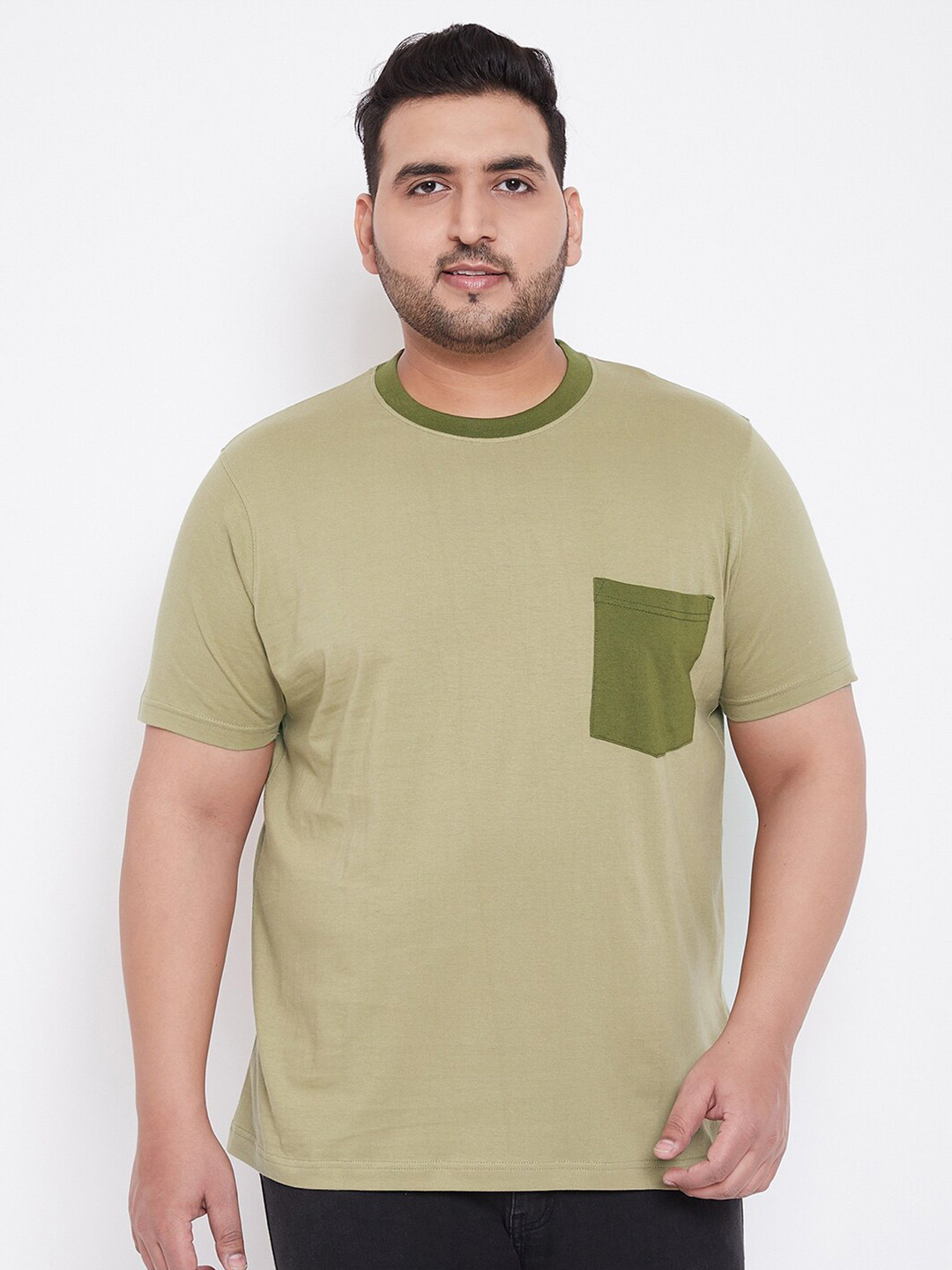 

bigbanana Plus Size Bio Finish Pure Cotton T-shirt, Khaki