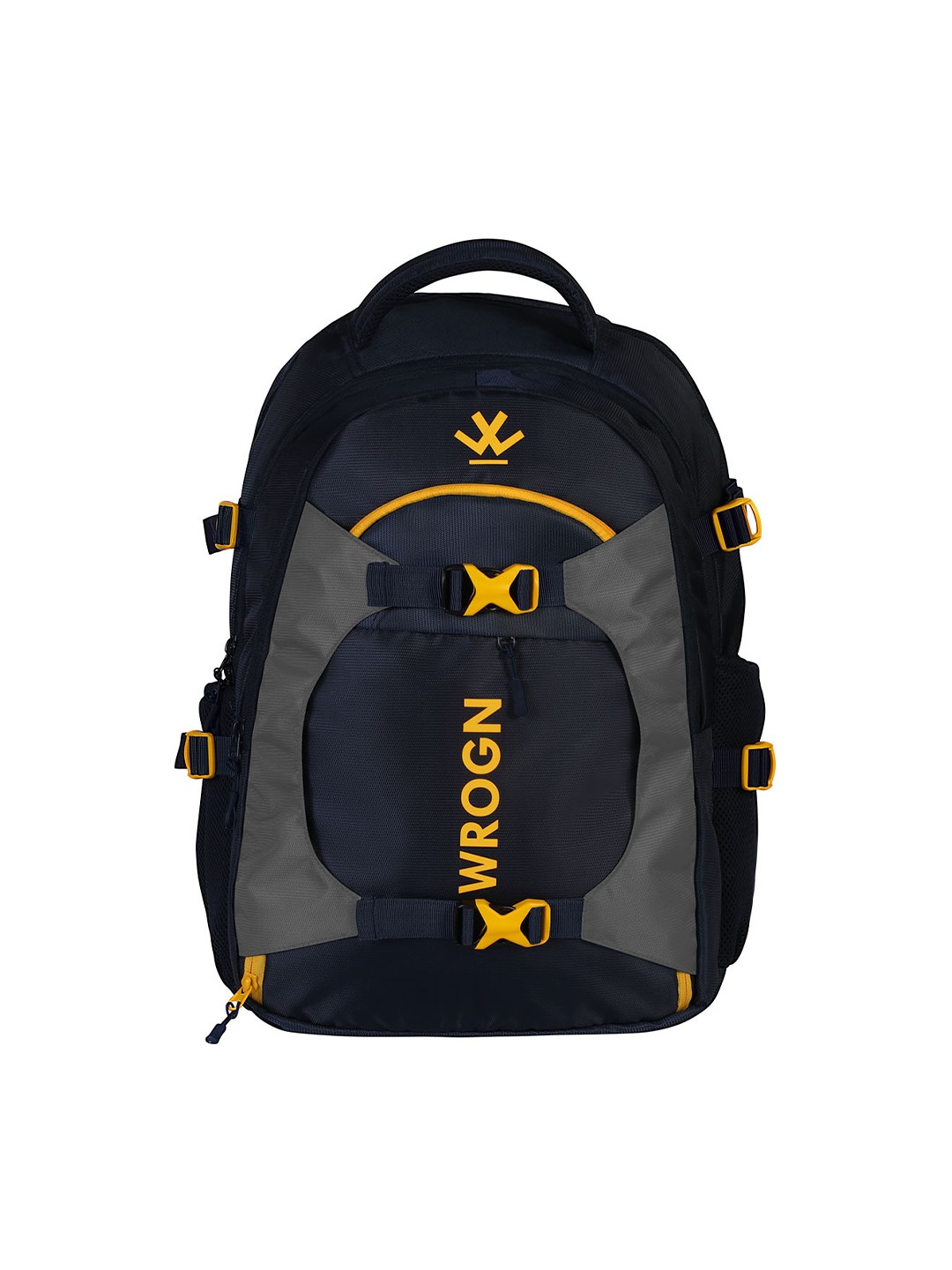 

WROGN Brand Logo Water Resistant Splash Proof Backpack, Navy blue