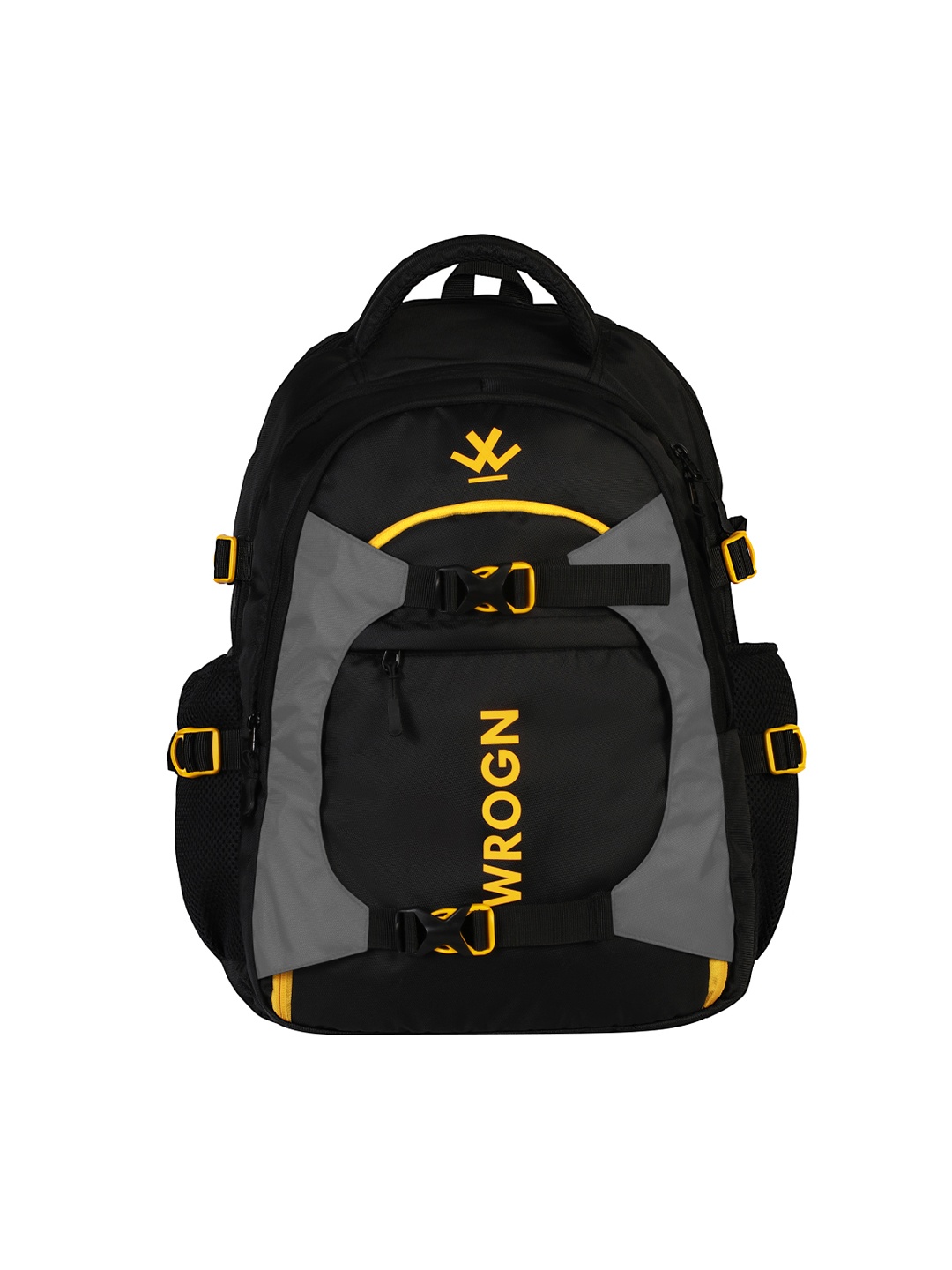 

WROGN Brand Logo Water Resistant Splash Proof Backpack, Black