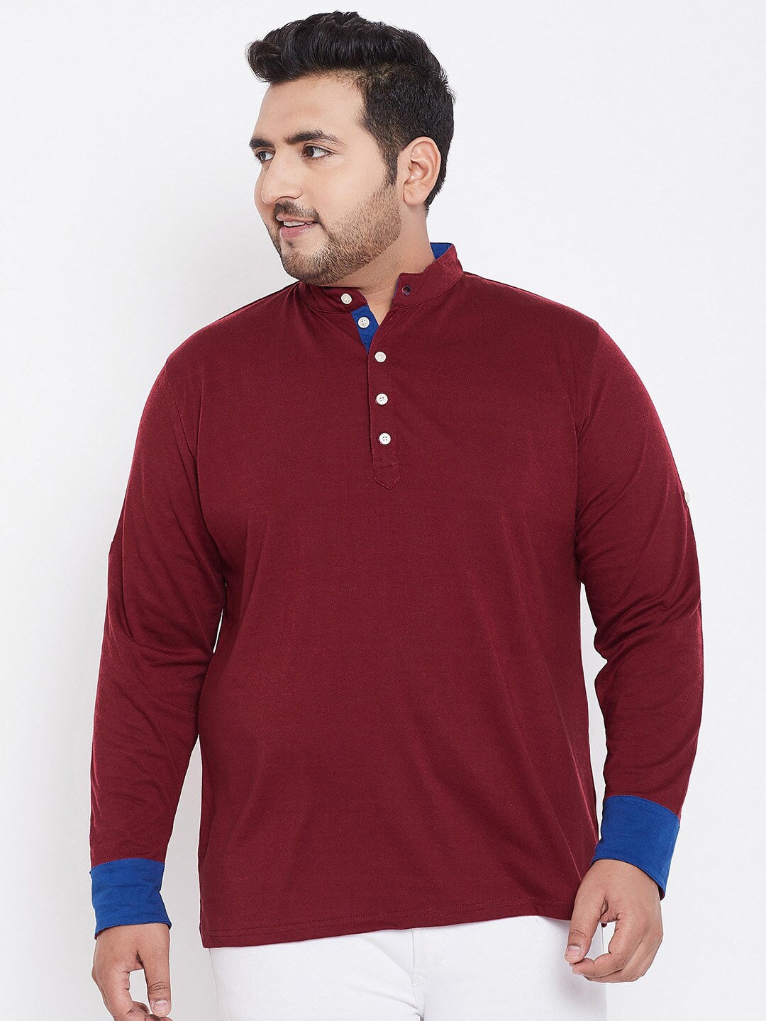 

bigbanana Plus Size Bio Finish Pure Cotton T-shirt, Maroon