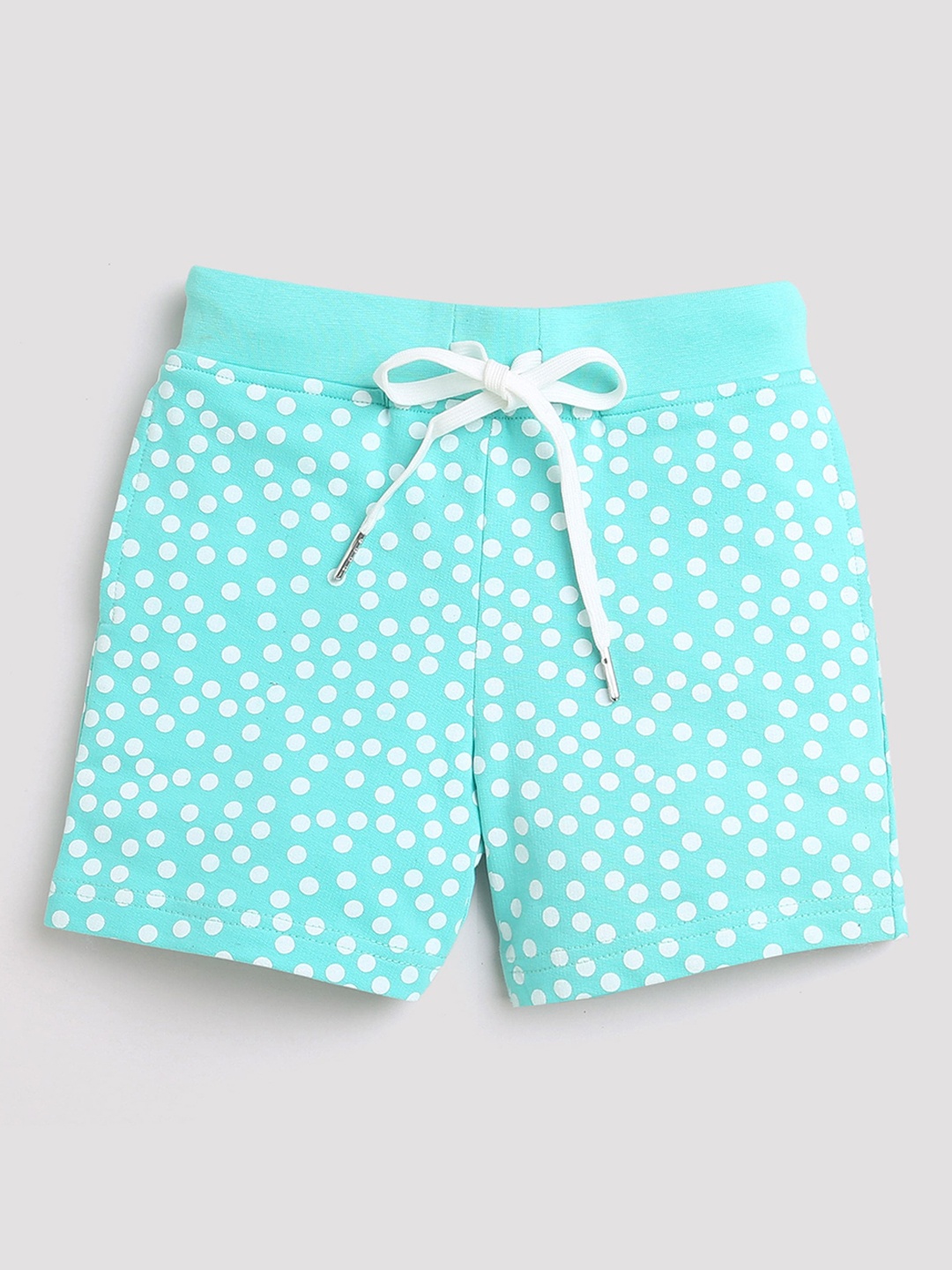 

Tiny Girl Geometric Printed Mid Rise Shorts, Blue