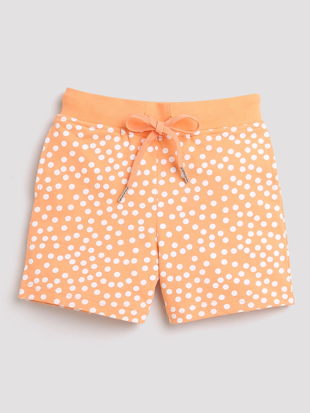 

Tiny Girl Girls Printed Cotton Outdoor Shorts, Peach