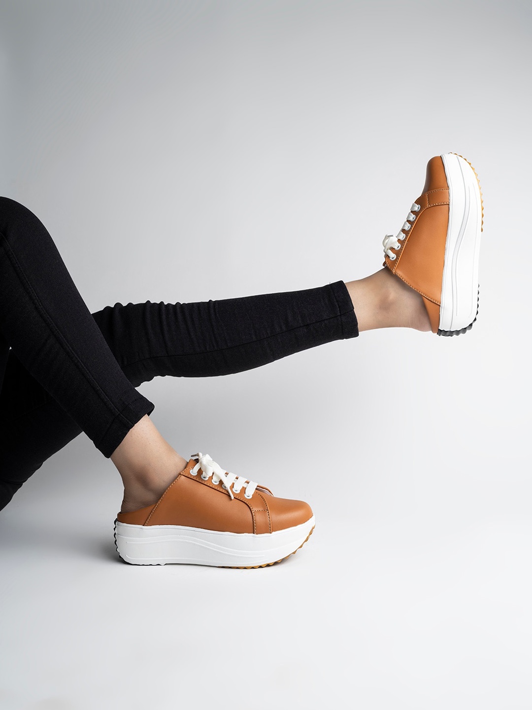 

Shoetopia Girls Lightweight Lace-Up Sneakers, Tan