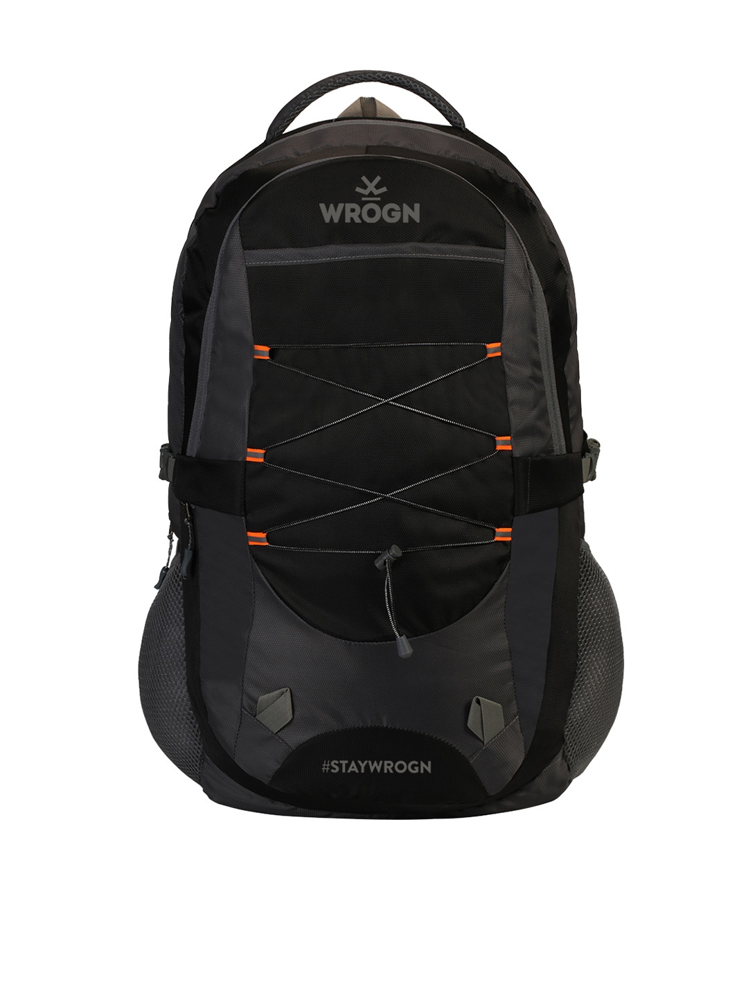 

WROGN Brand Logo Water Resistant Laptop Backpack, Black