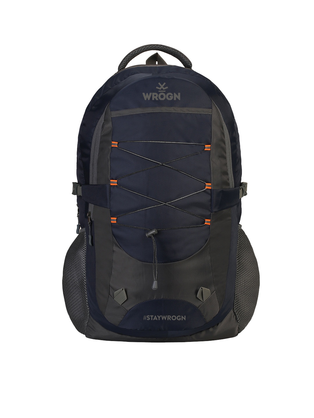 

WROGN Brand Logo Water Resistant Laptop Backpack, Navy blue