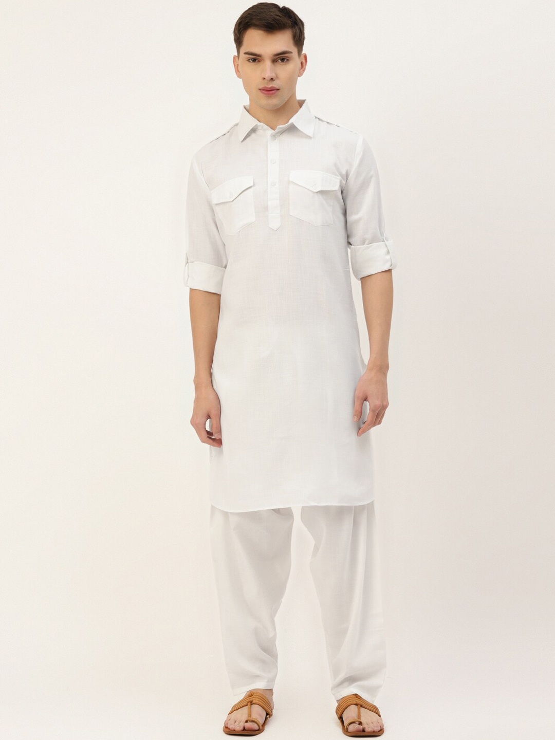 

Molly & Michel Pure Cotton Kurta with Salwar, White