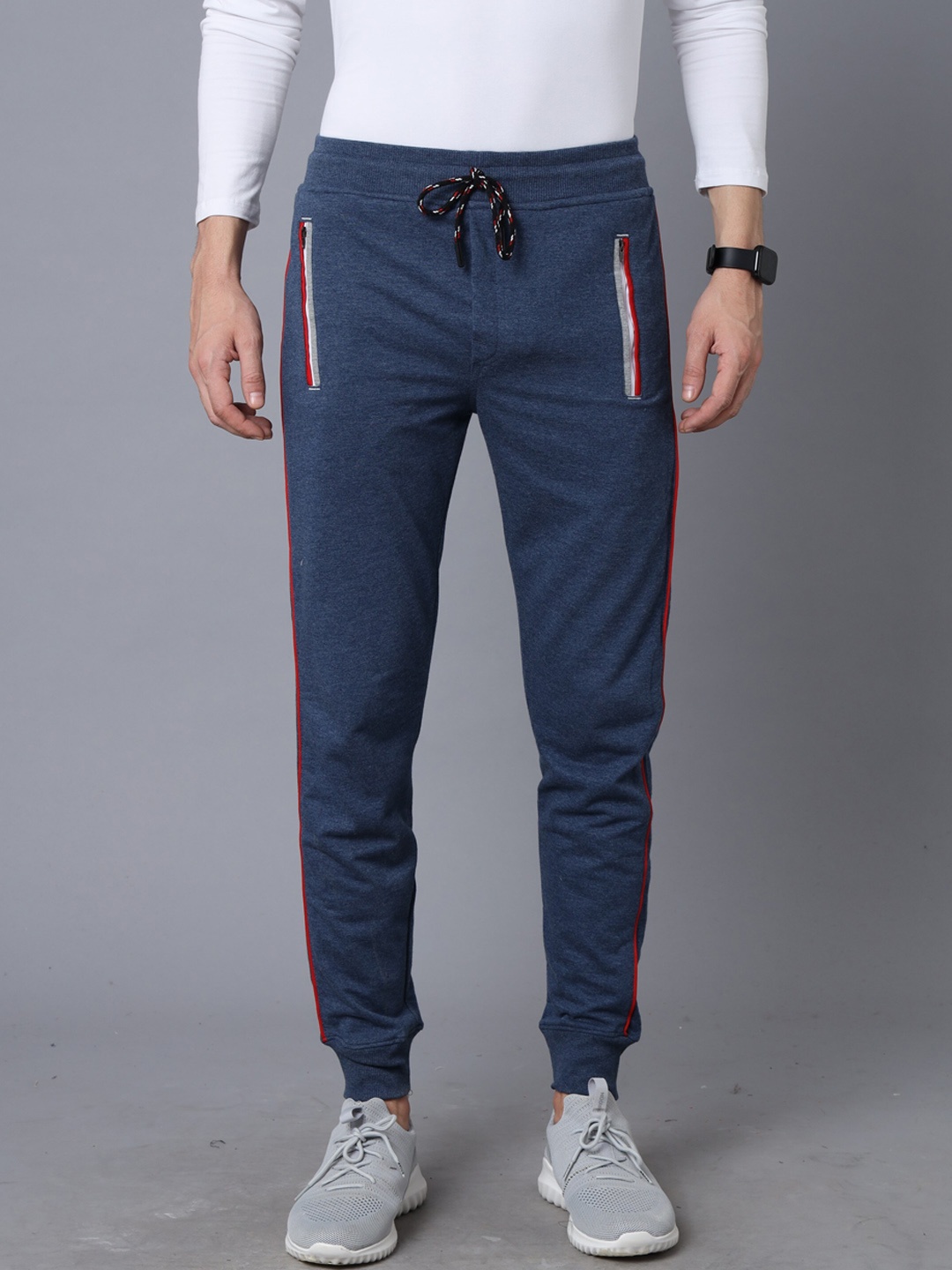 

YOVISH Men Mid-Rise Cotton Joggers, Grey