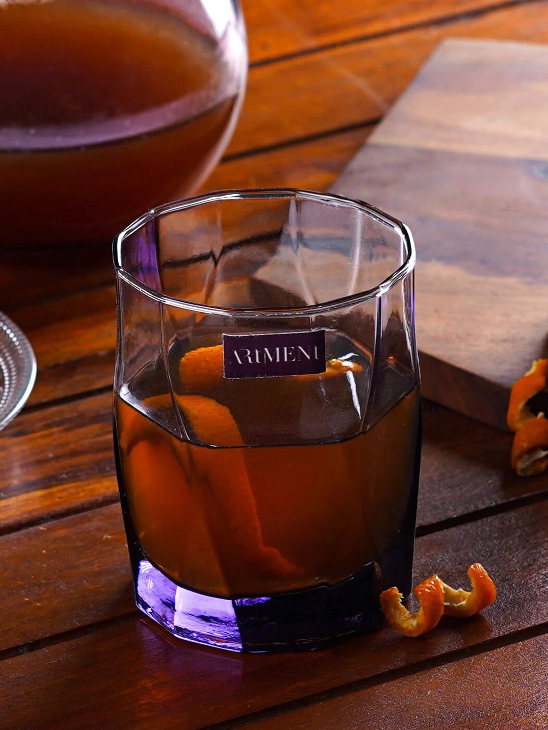 

THE ARTMENT Amethyst Noir Transparent 8 Pcs Water or Juice Glass 270 ml Each