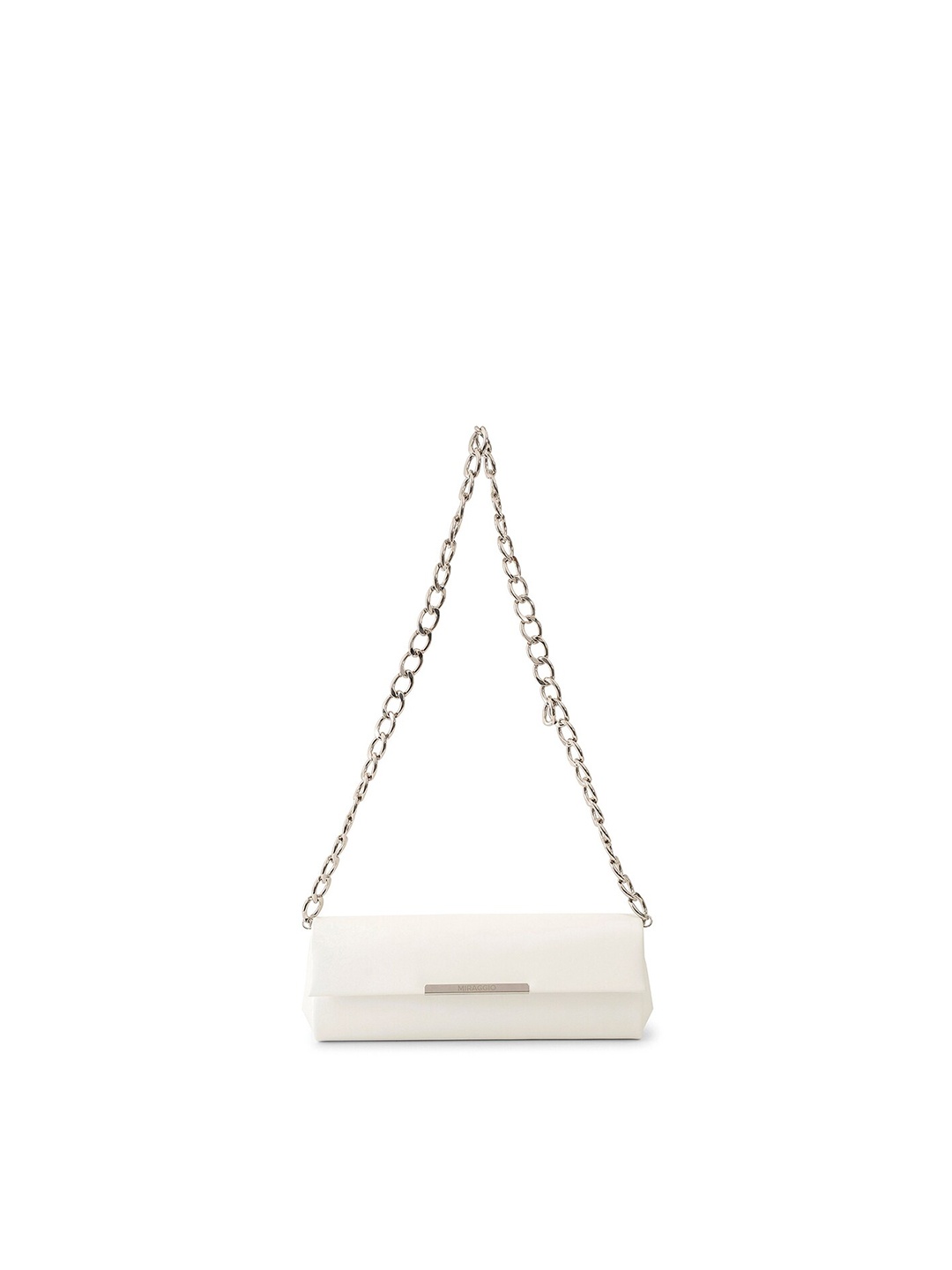 

MIRAGGIO Envelope Clutch With Sling Strap, White