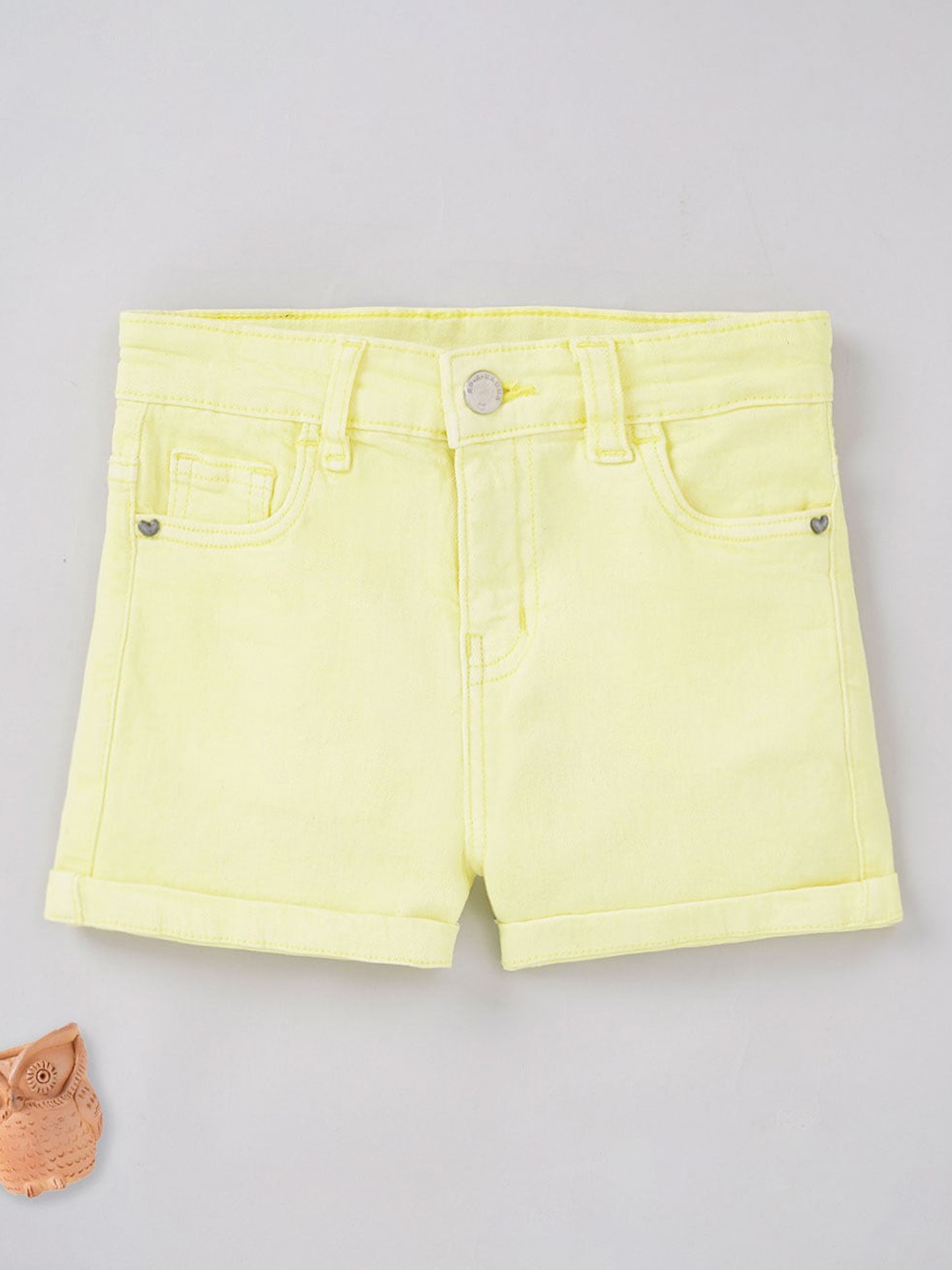 

Ed-a-Mamma Girls Cotton Denim Shorts, Yellow