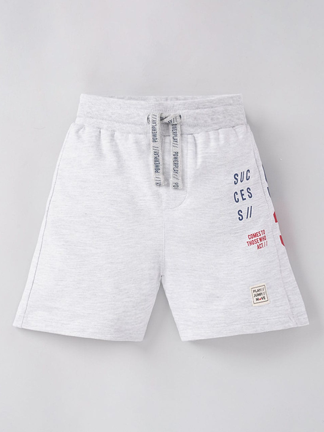 

Ed-a-Mamma Boys Printed Regular Fit Cotton Shorts, Grey