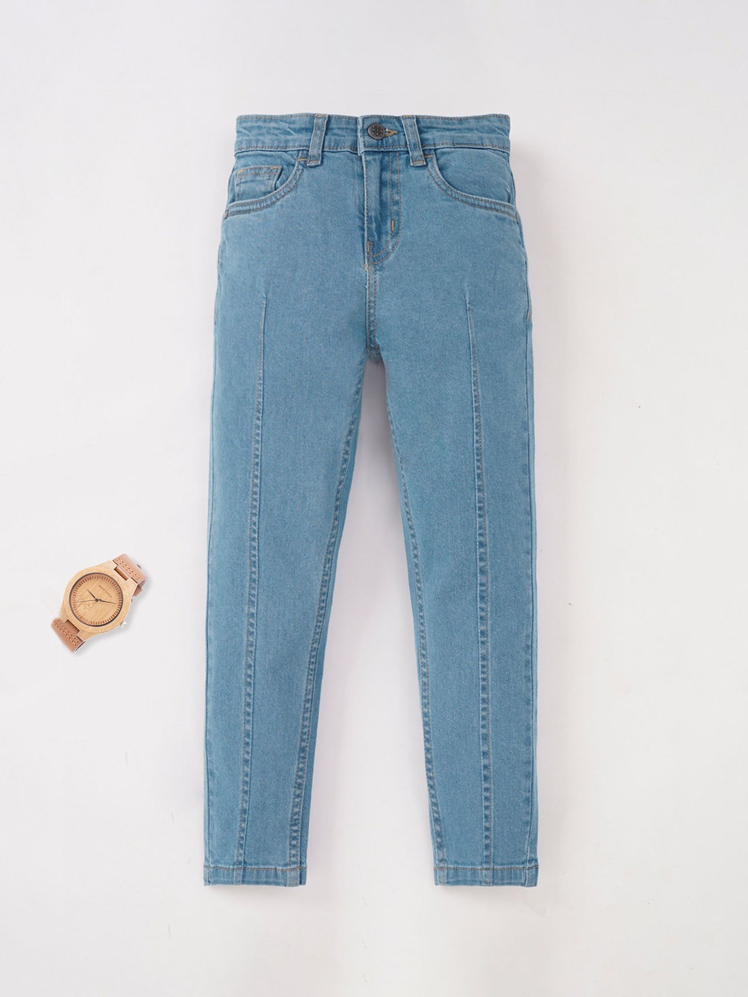 

Ed-a-Mamma Girls Clean Look Stretchable Jeans, Blue