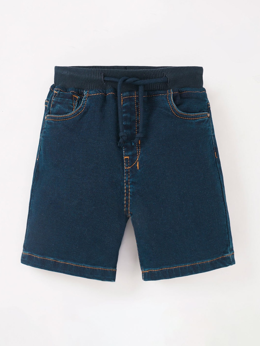 

Ed-a-Mamma Boys Mid Rise Cotton Denim Shorts, Blue