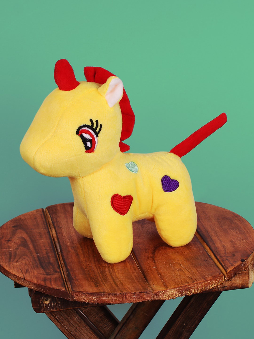 

DukieKooky Kids Manual Operation PolyFill Unicorn Soft Toys and Dolls, Yellow