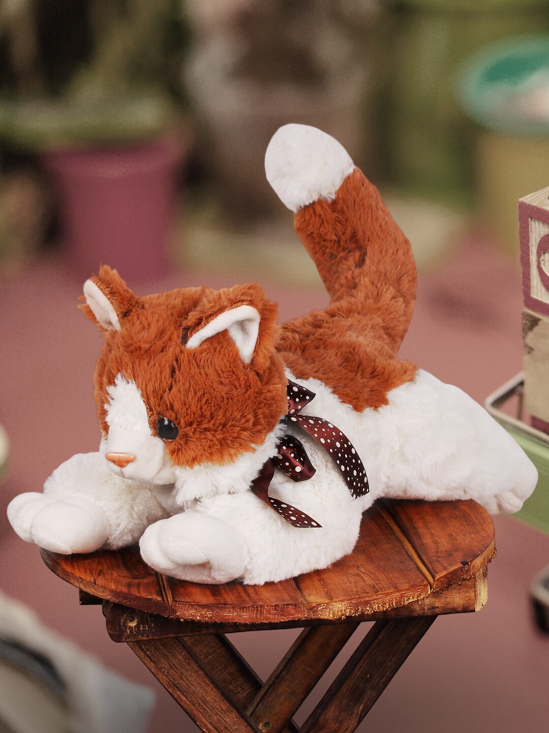 

DukieKooky Kids Manual Operation PolyFill Cute Cat Soft Toys and Dolls, Brown