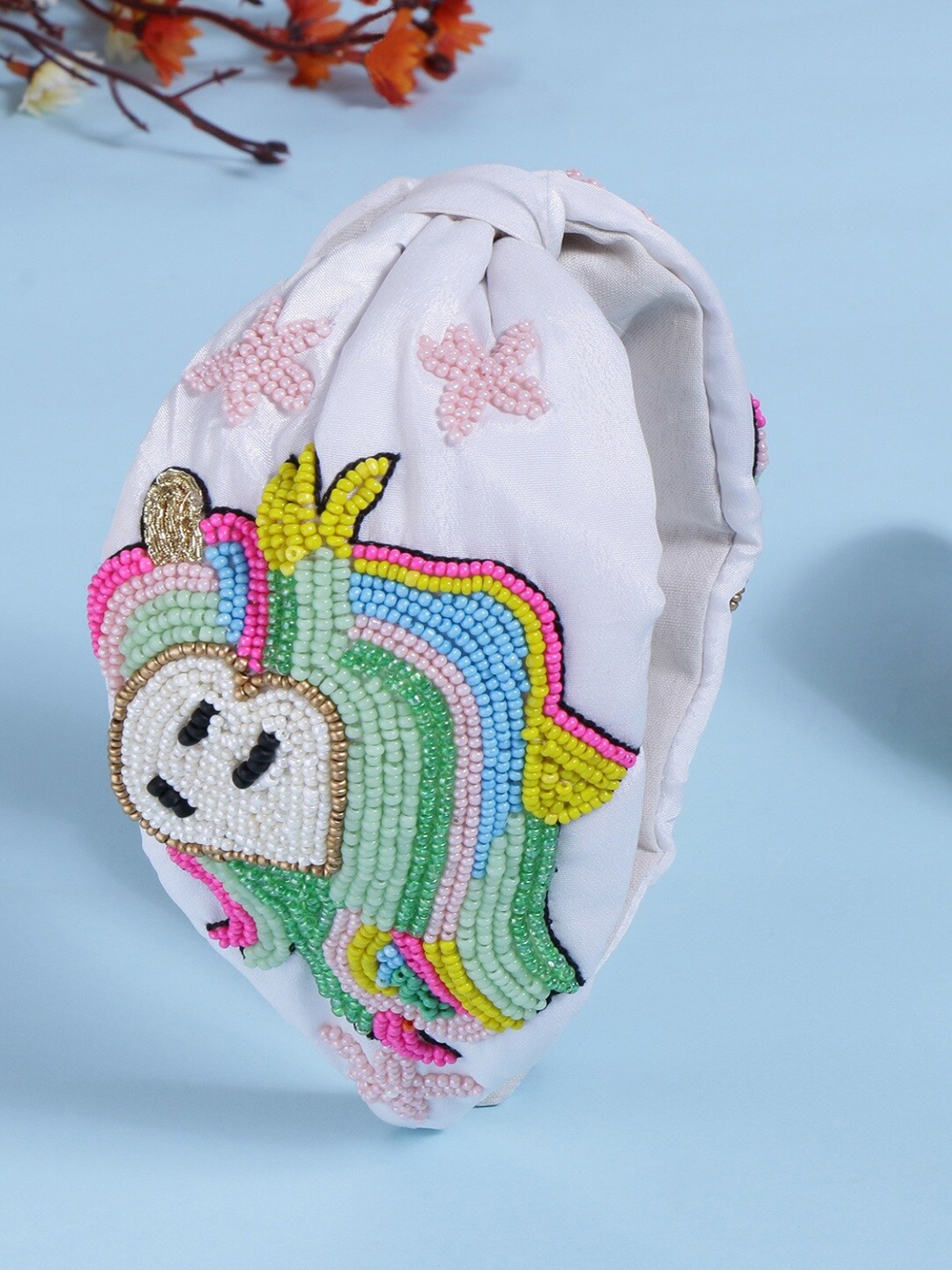 JIRON Unicorn Embellished Hairband, White